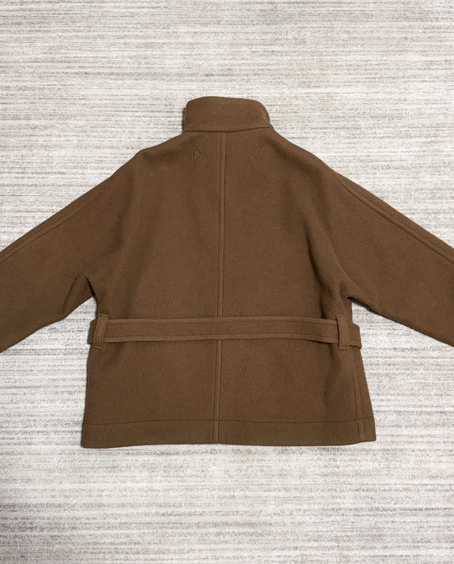 Lemaire Brown Hooded Coat with Toggle Closure Size XXS / US 00 / IT 34 - 3 Thumbnail