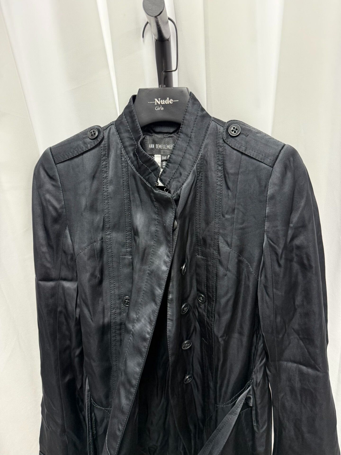 Ann Demeulemeester Silk Court Collar Coat by Ann Demeulemeester Size US S / EU 44-46 / 1 - 4 Thumbnail
