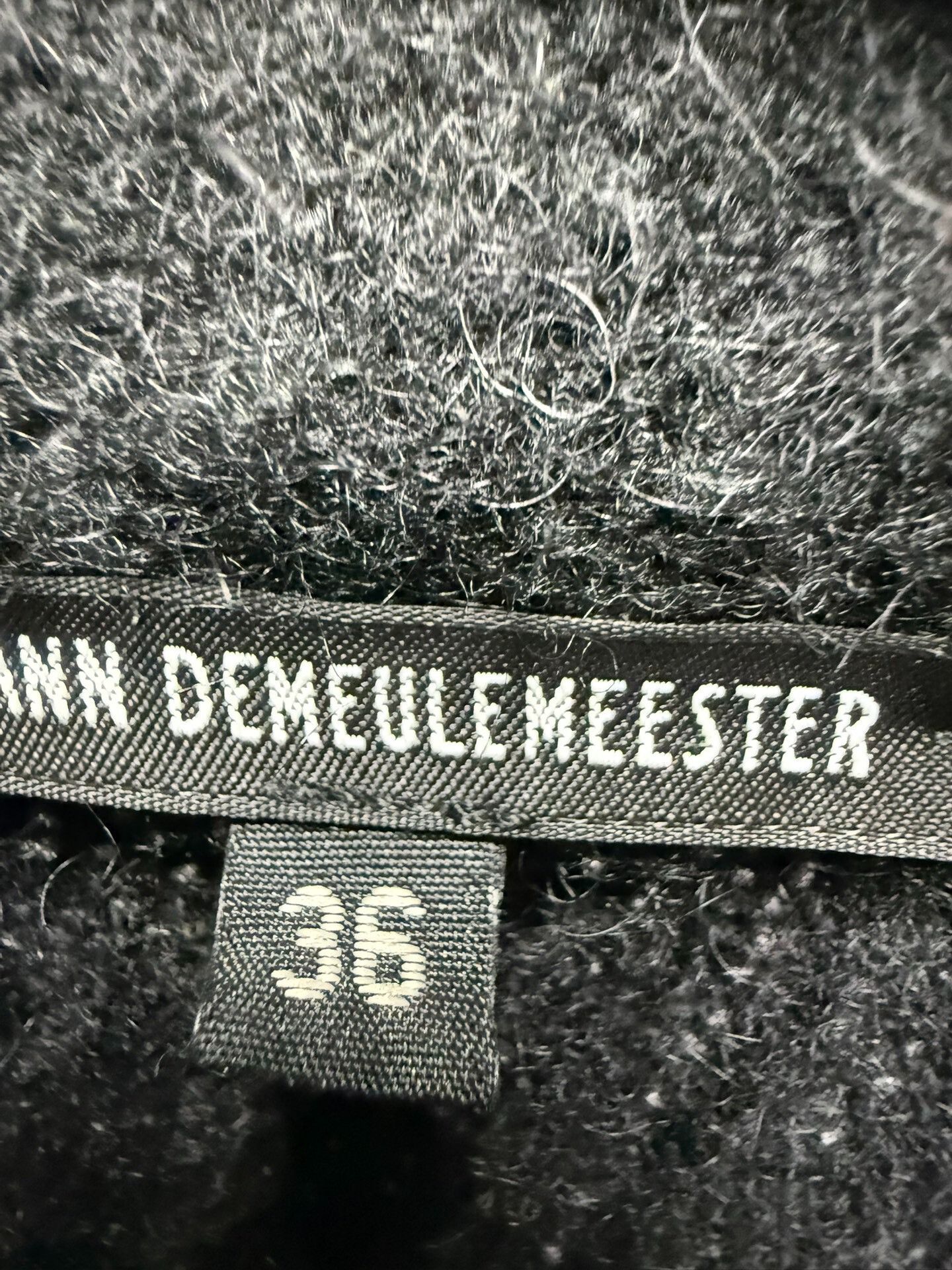 Ann Demeulemeester Black Wool Blend Scarf Collar Coat Size US S / EU 44-46 / 1 - 6 Thumbnail