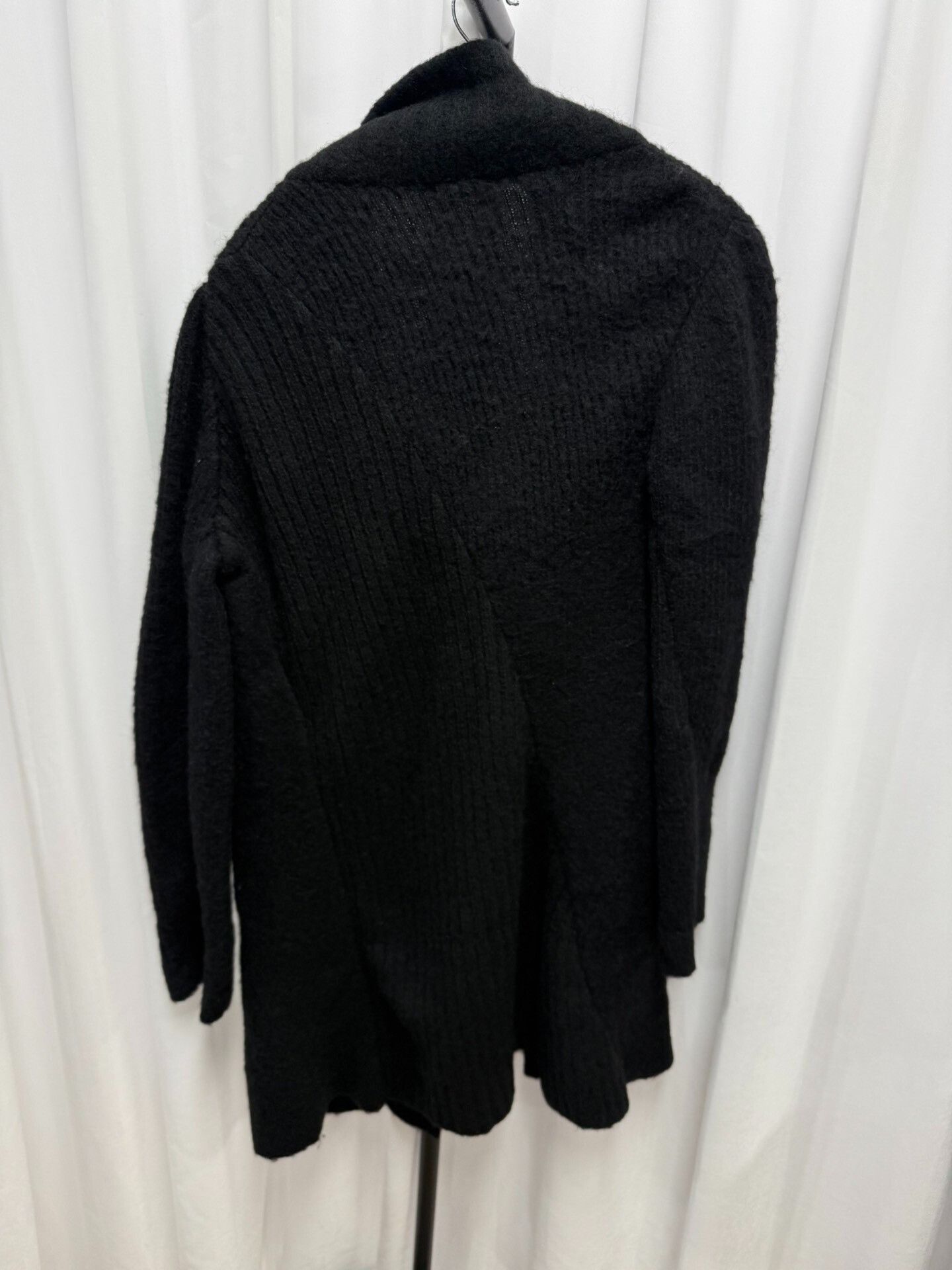 Ann Demeulemeester Black Wool Blend Scarf Collar Coat Size US S / EU 44-46 / 1 - 8 Thumbnail