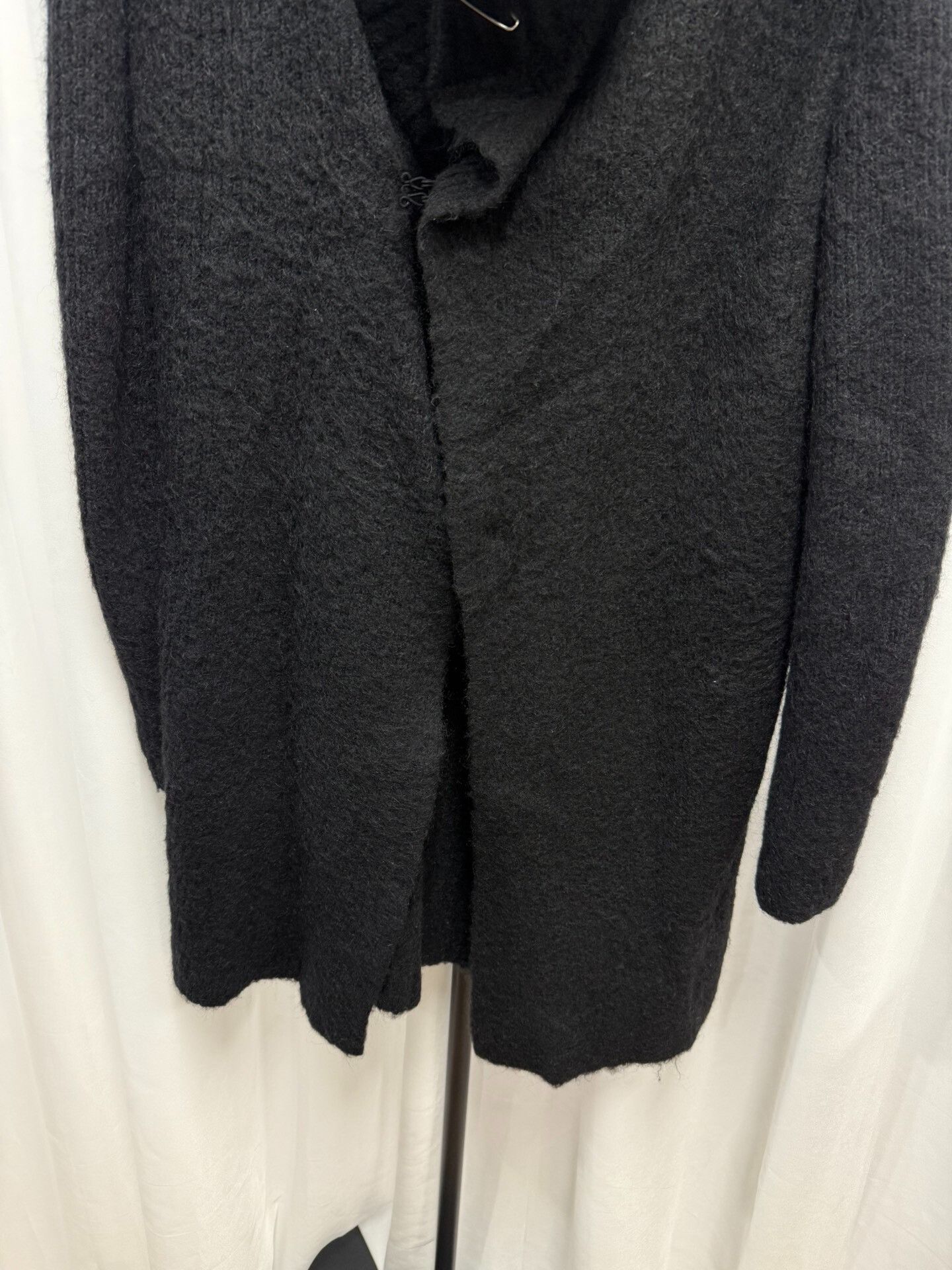 Ann Demeulemeester Black Wool Blend Scarf Collar Coat Size US S / EU 44-46 / 1 - 3 Thumbnail