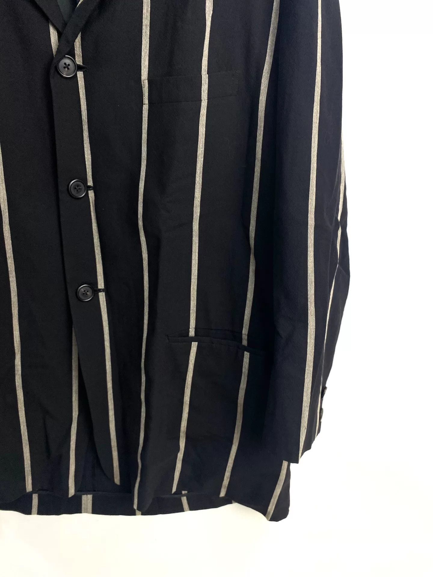 Yohji Yamamoto Yohji Yamamoto Striped Wool Jacket Size US M / EU 48-50 / 2 - 3 Thumbnail