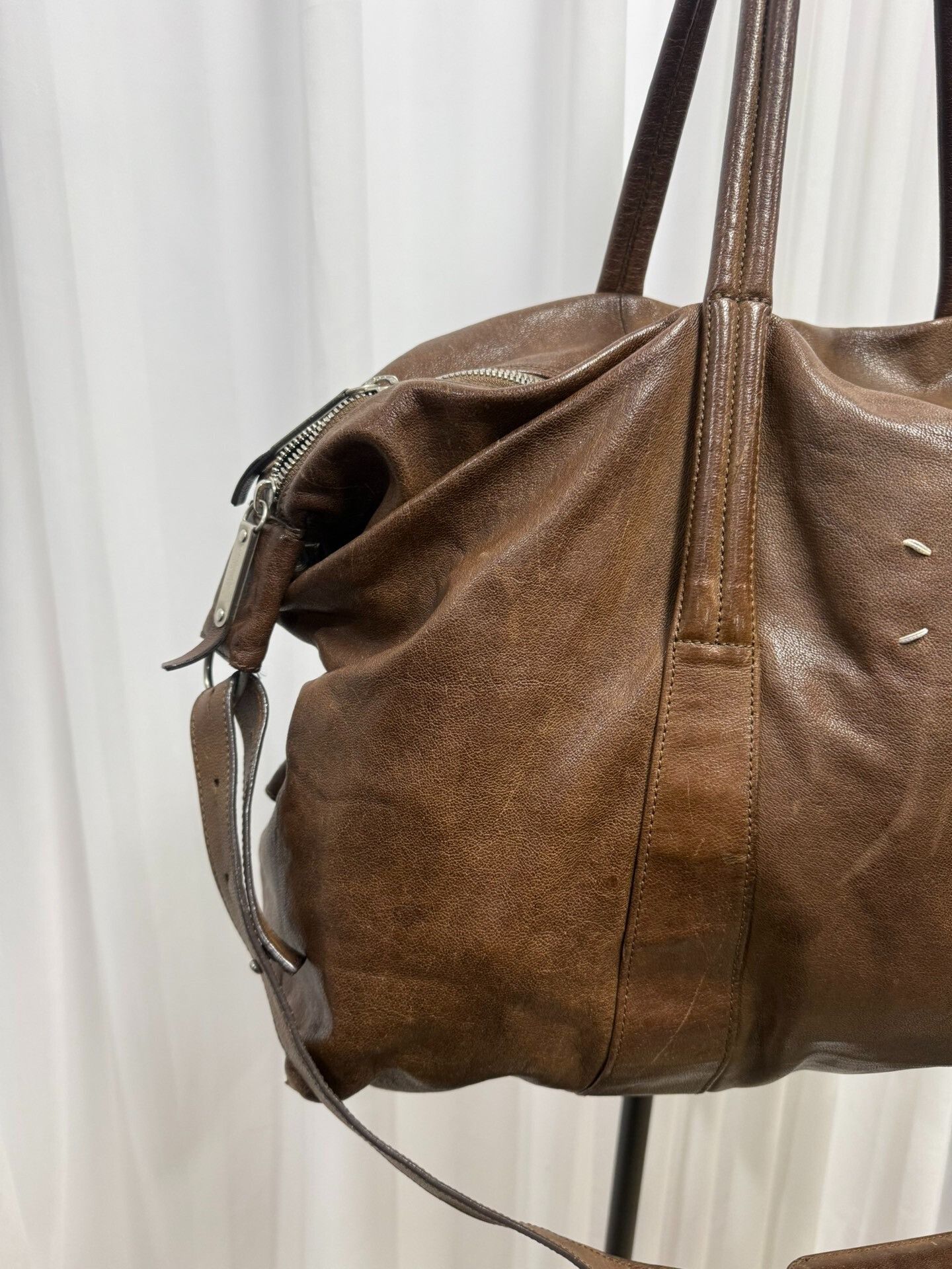 Maison Margiela Maison Margiela Brown Leather Boston Bag Size ONE SIZE - 3 Thumbnail