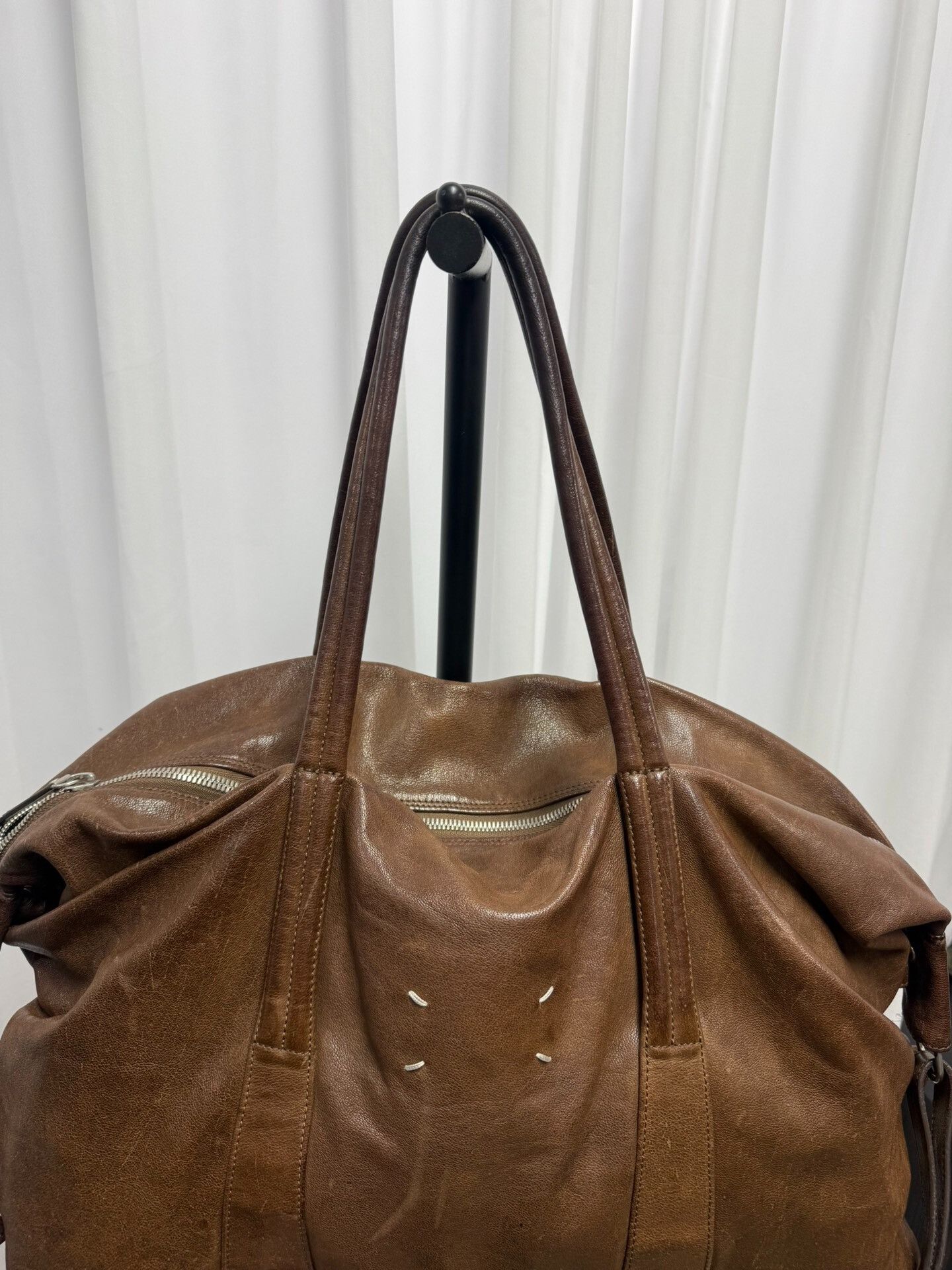 Maison Margiela Maison Margiela Brown Leather Boston Bag Size ONE SIZE - 4 Thumbnail