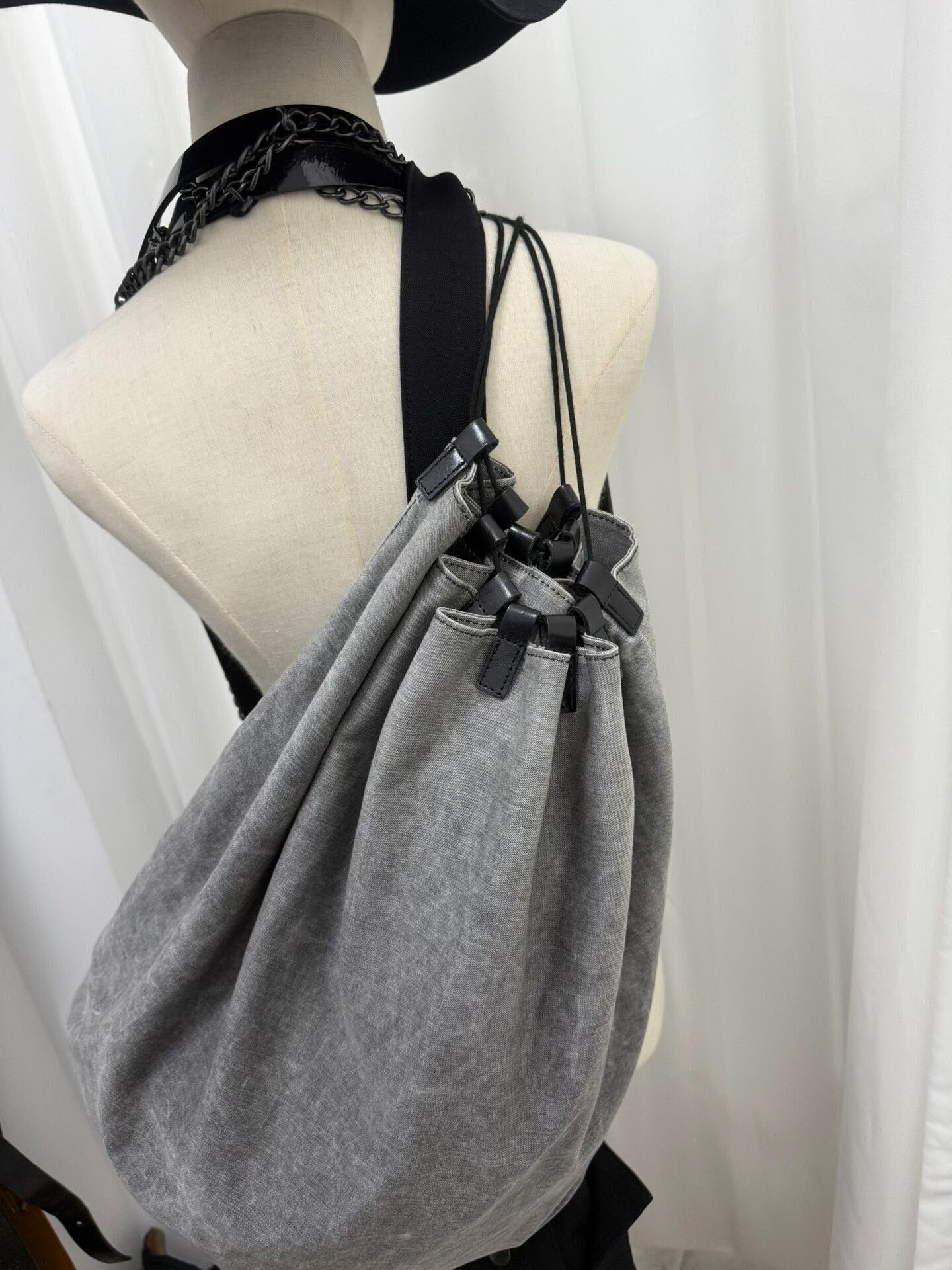 Yohji Yamamoto Yohji Yamamoto Men's Gray Sling Bag Size ONE SIZE - 3 Thumbnail