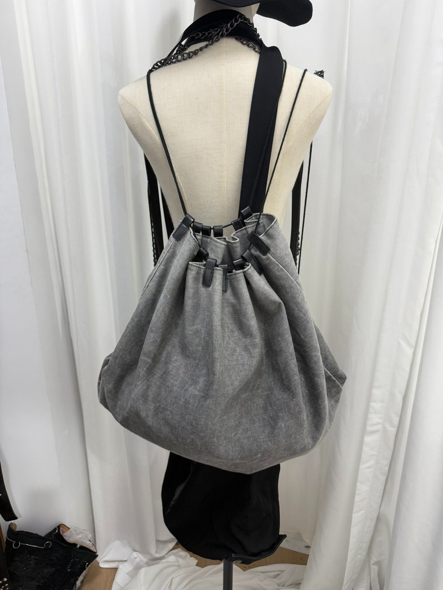 Yohji Yamamoto Yohji Yamamoto Men's Gray Sling Bag Size ONE SIZE - 5 Thumbnail