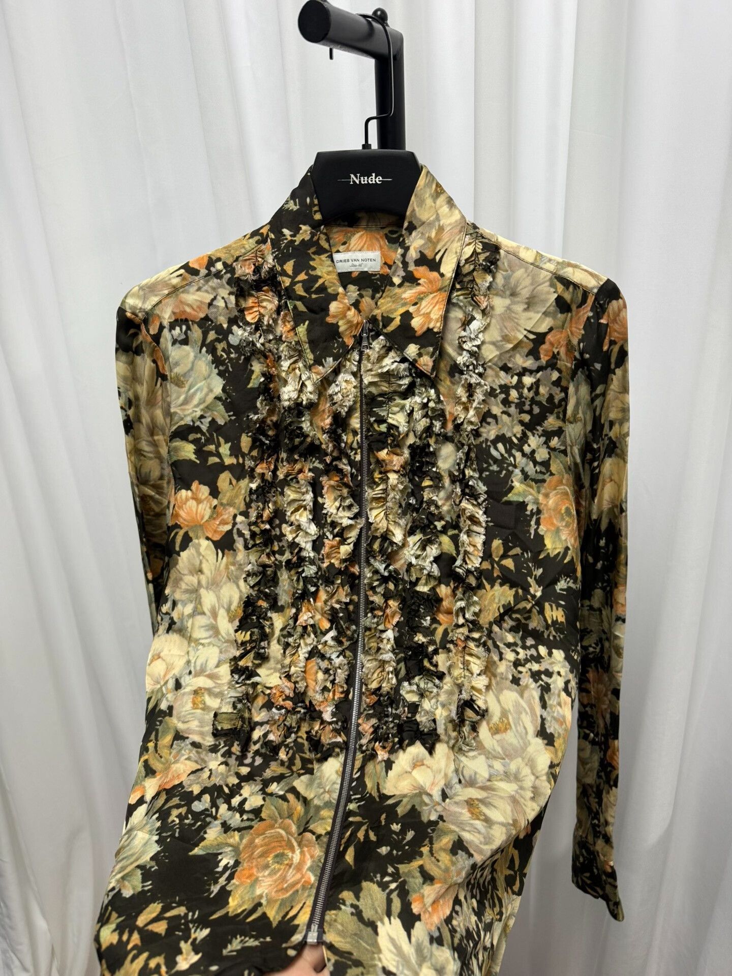 Dries Van Noten Dries Van Noten Floral Ruffled Shirt Size L / US 10 / IT 46 - 6 Thumbnail