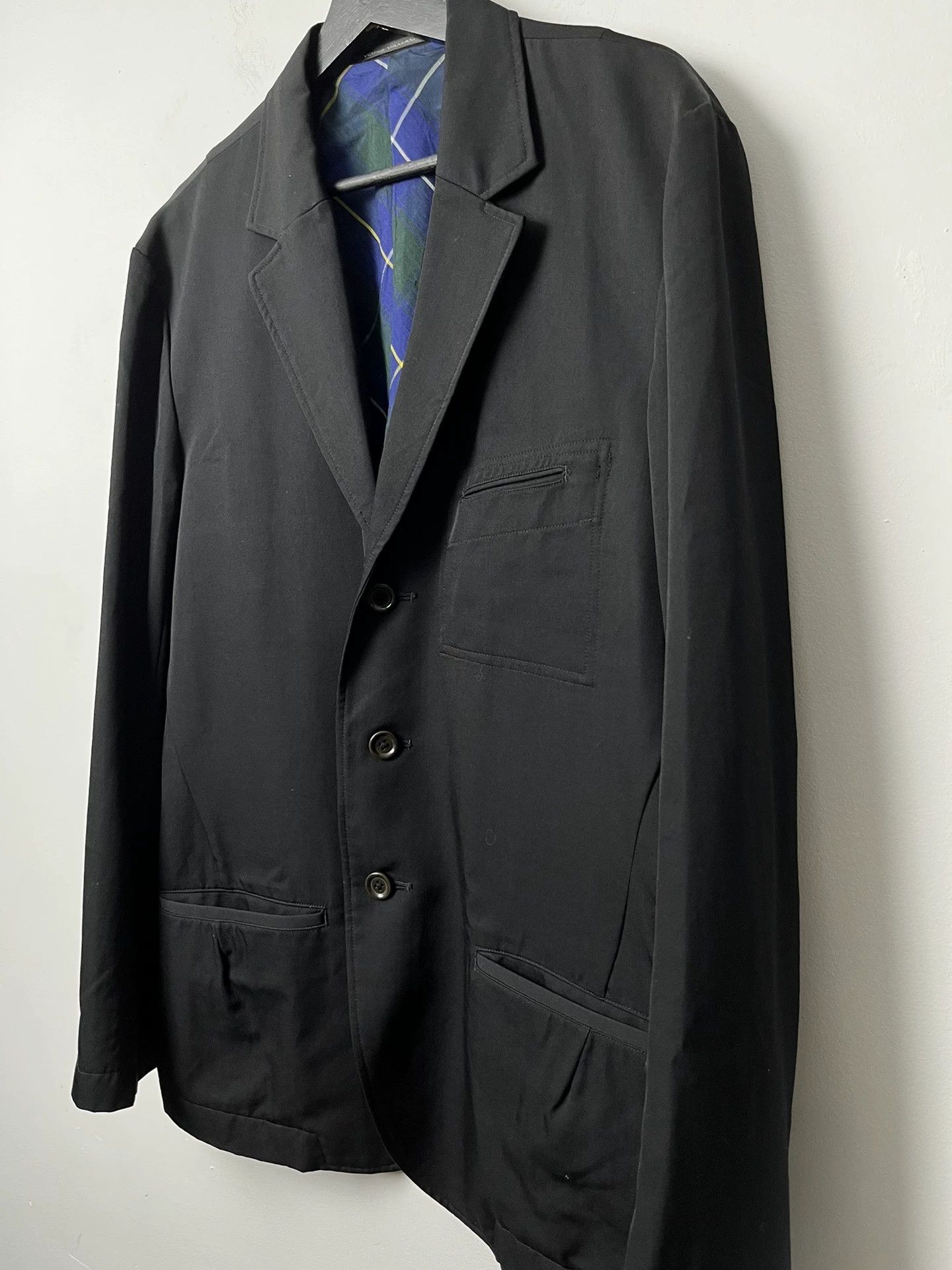 Yohji Yamamoto Yohji Yamamoto Black Wool Suit Jacket Size US XL / EU 56 / 4 - 2 Thumbnail