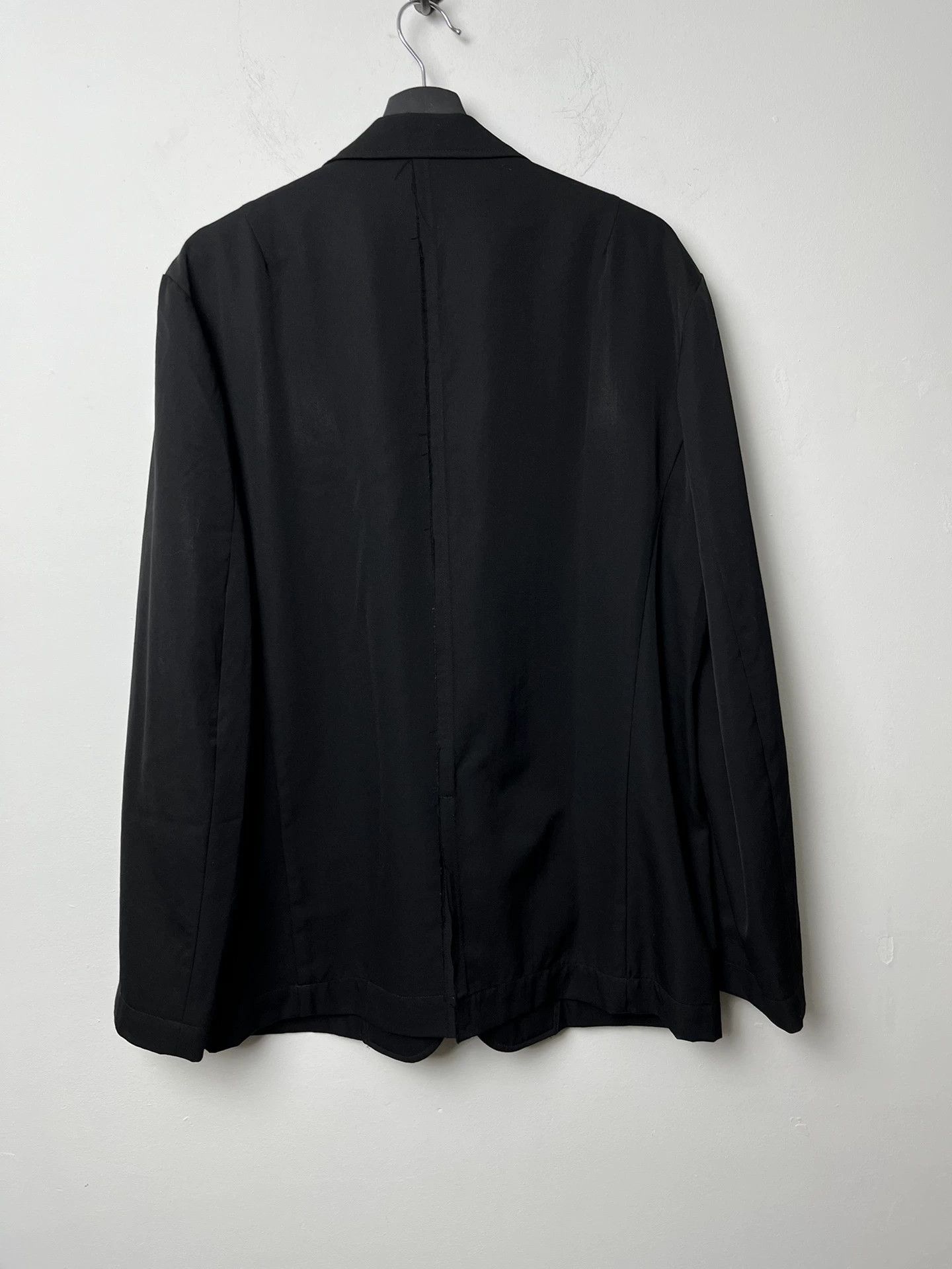 Yohji Yamamoto Yohji Yamamoto Black Wool Suit Jacket Size US XL / EU 56 / 4 - 3 Thumbnail