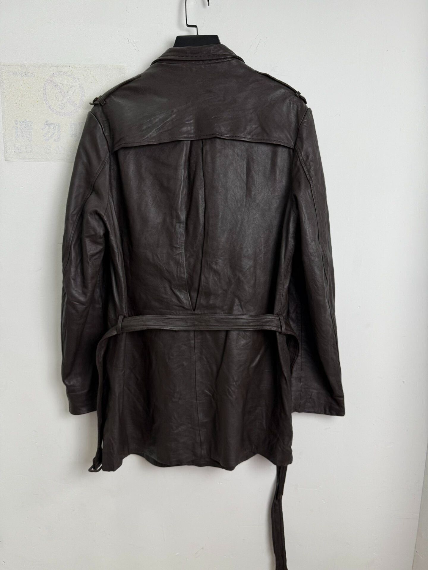 Yohji Yamamoto Yohji Yamamoto Brown Leather Coat Size US XL / EU 56 / 4 - 6 Thumbnail