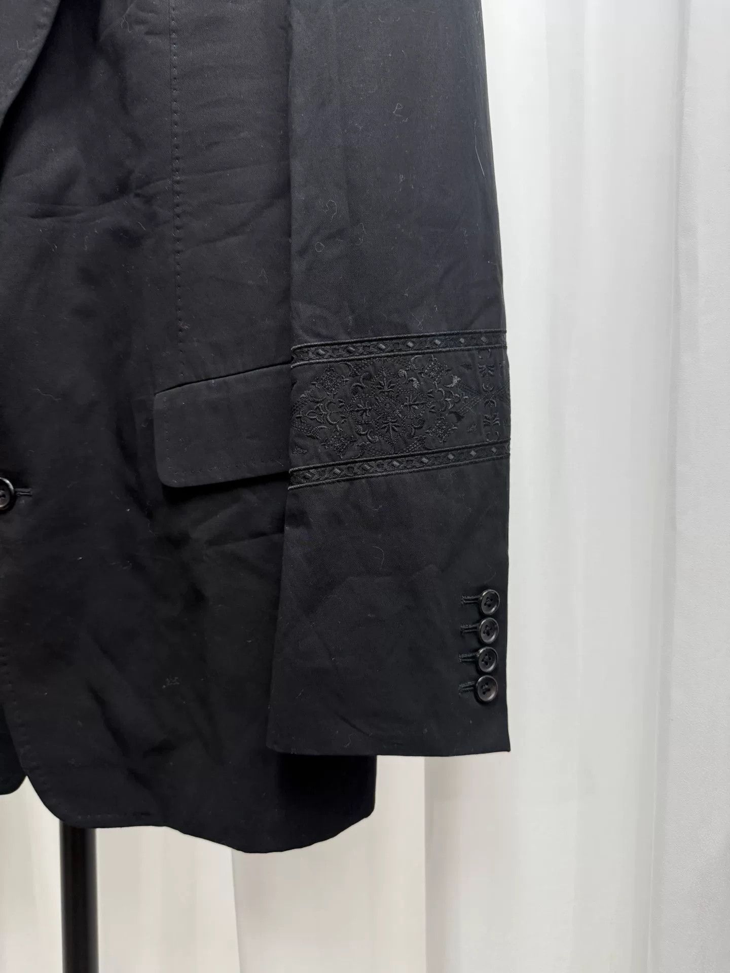 Yohji Yamamoto Embroidered Black Suit by Yohji Yamamoto Size US M / EU 48-50 / 2 - 2 Thumbnail