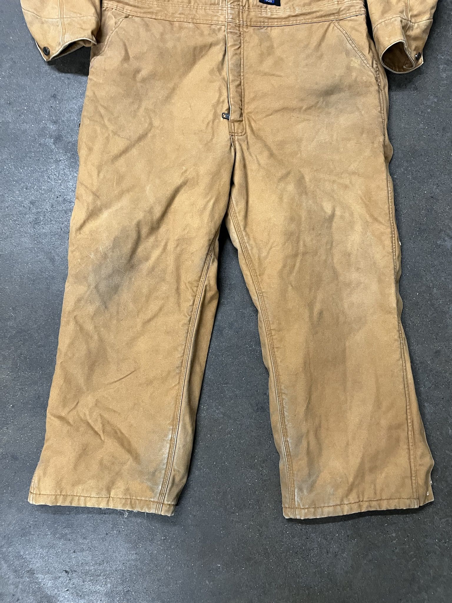 Carhartt × Vintage Vintage 2000s Walls Blizzard Pruf Tan Canvas Quilted Coveralls Size XL Short Size US XL / EU 56 / 4 - 3 Thumbnail