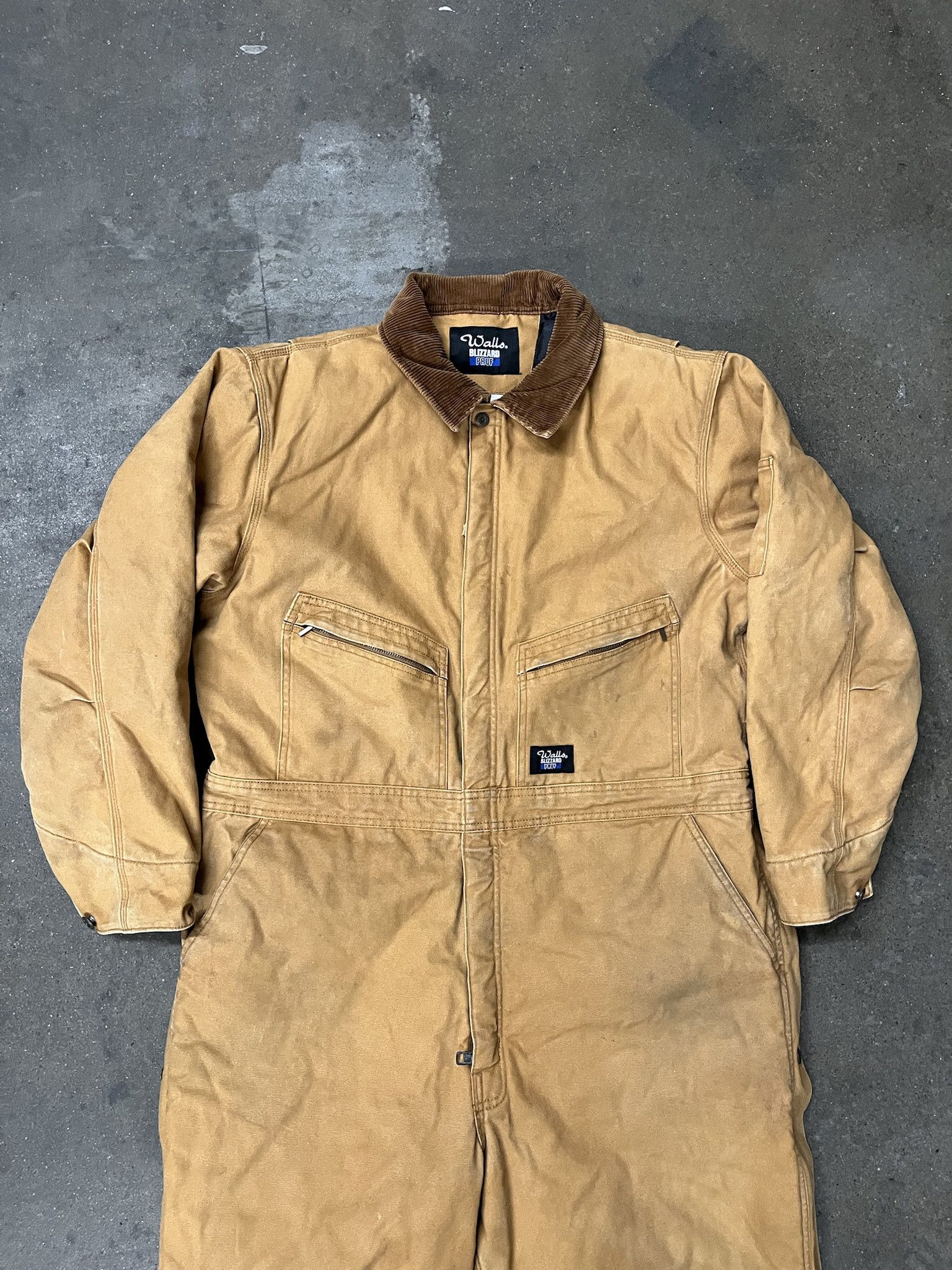 Carhartt × Vintage Vintage 2000s Walls Blizzard Pruf Tan Canvas Quilted Coveralls Size XL Short Size US XL / EU 56 / 4 - 2 Thumbnail