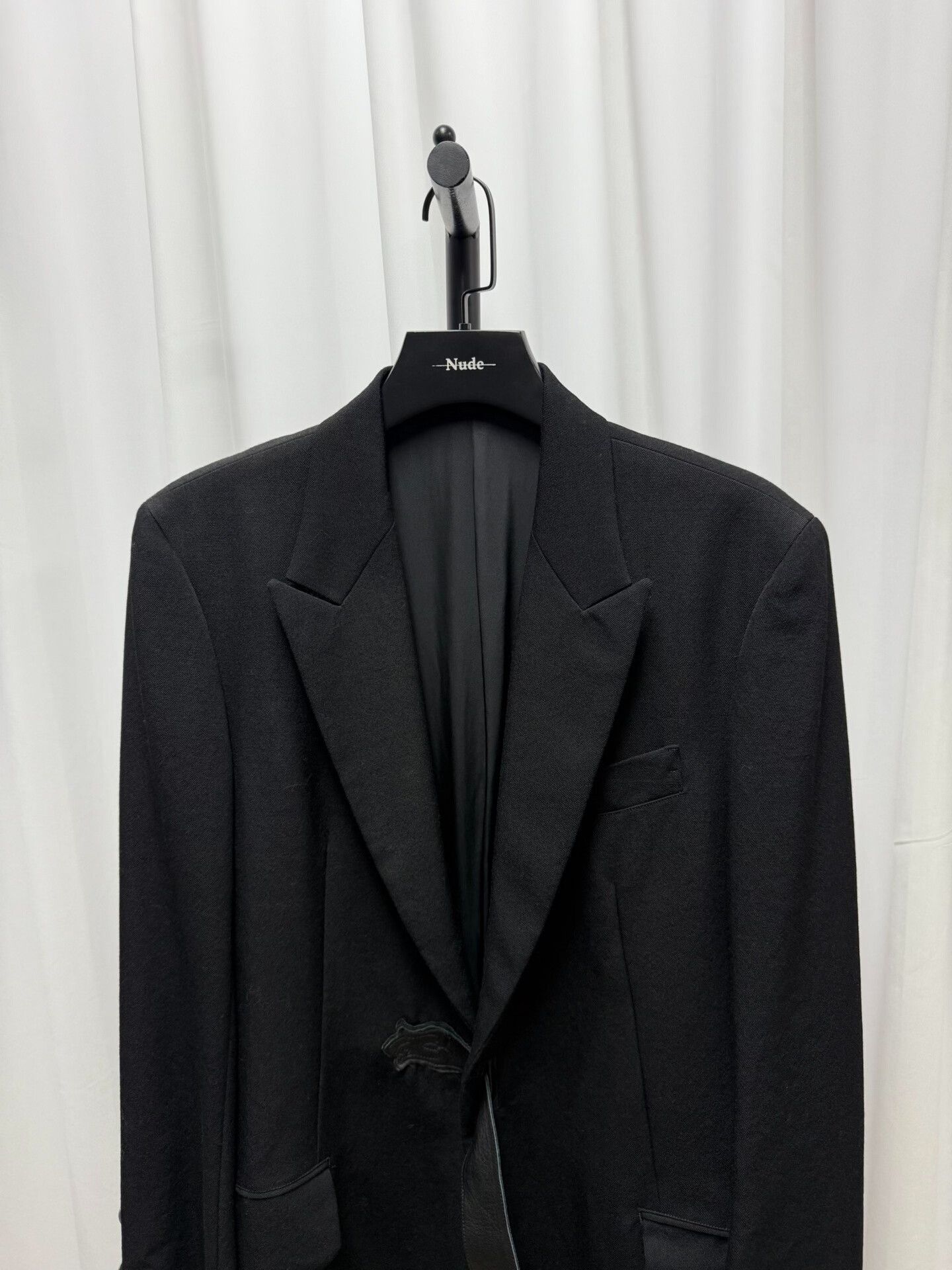 Yohji Yamamoto Yohji Yamamoto Black Wool Coat Size US XL / EU 56 / 4 - 2 Thumbnail