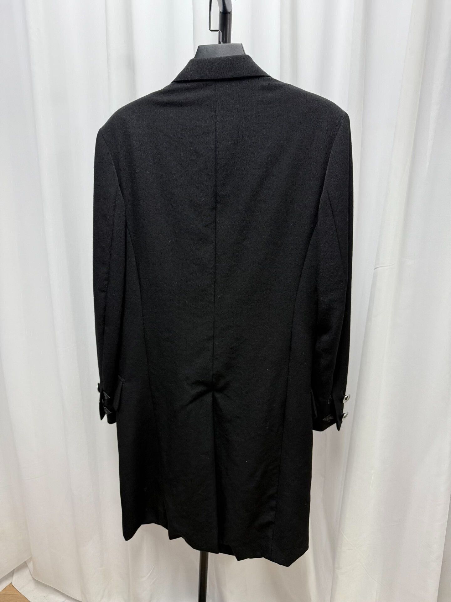Yohji Yamamoto Yohji Yamamoto Black Wool Coat Size US XL / EU 56 / 4 - 6 Thumbnail