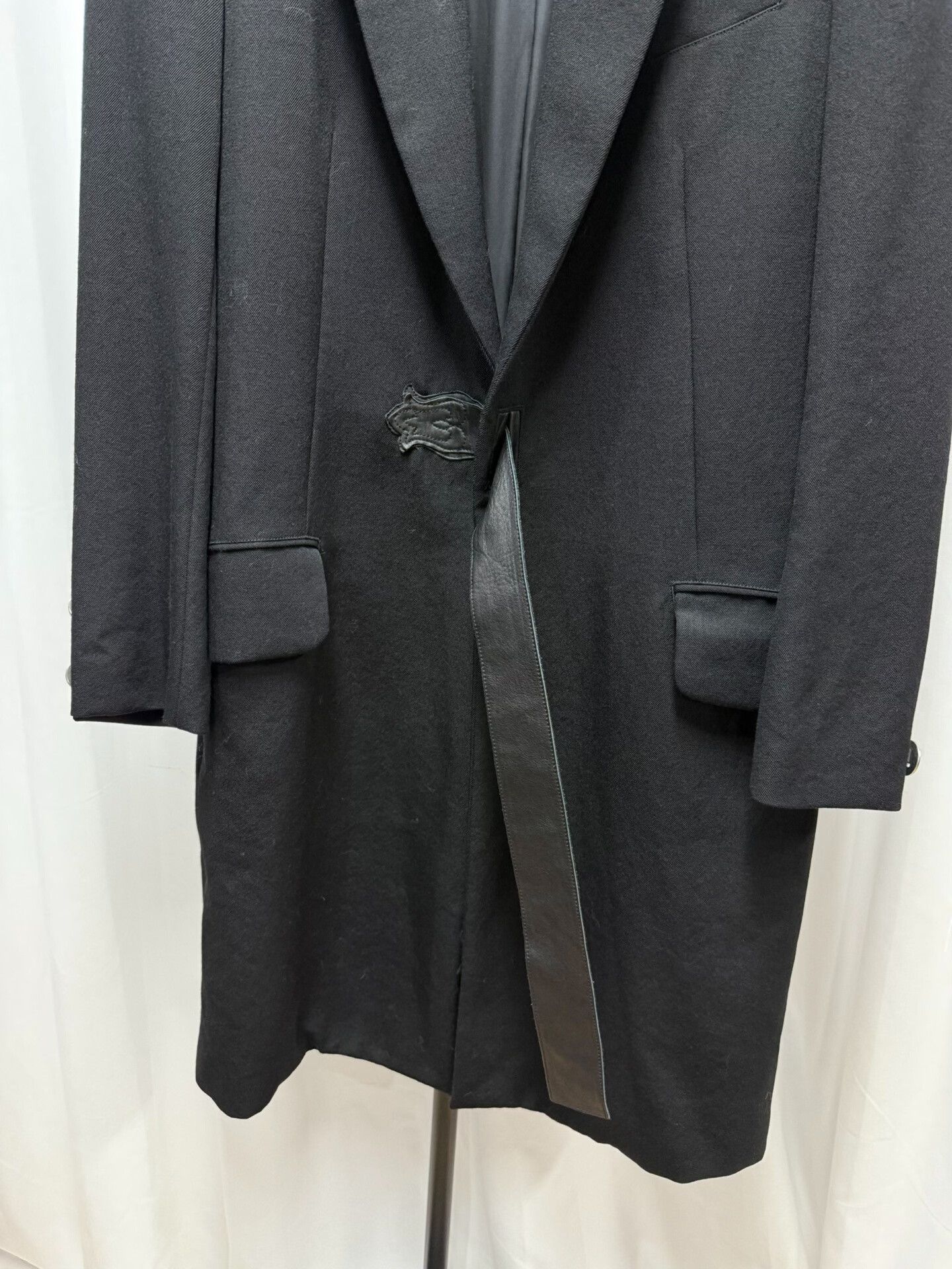 Yohji Yamamoto Yohji Yamamoto Black Wool Coat Size US XL / EU 56 / 4 - 3 Thumbnail