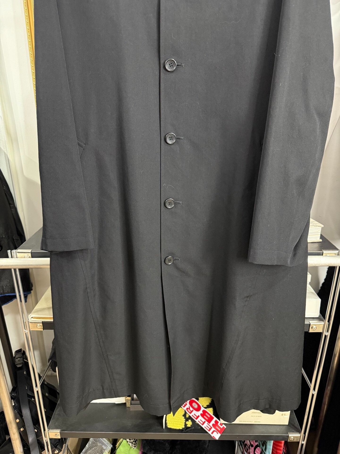 Yohji Yamamoto Yohji Yamamoto Wool Overcoat for Men Size US L / EU 52-54 / 3 - 3 Thumbnail