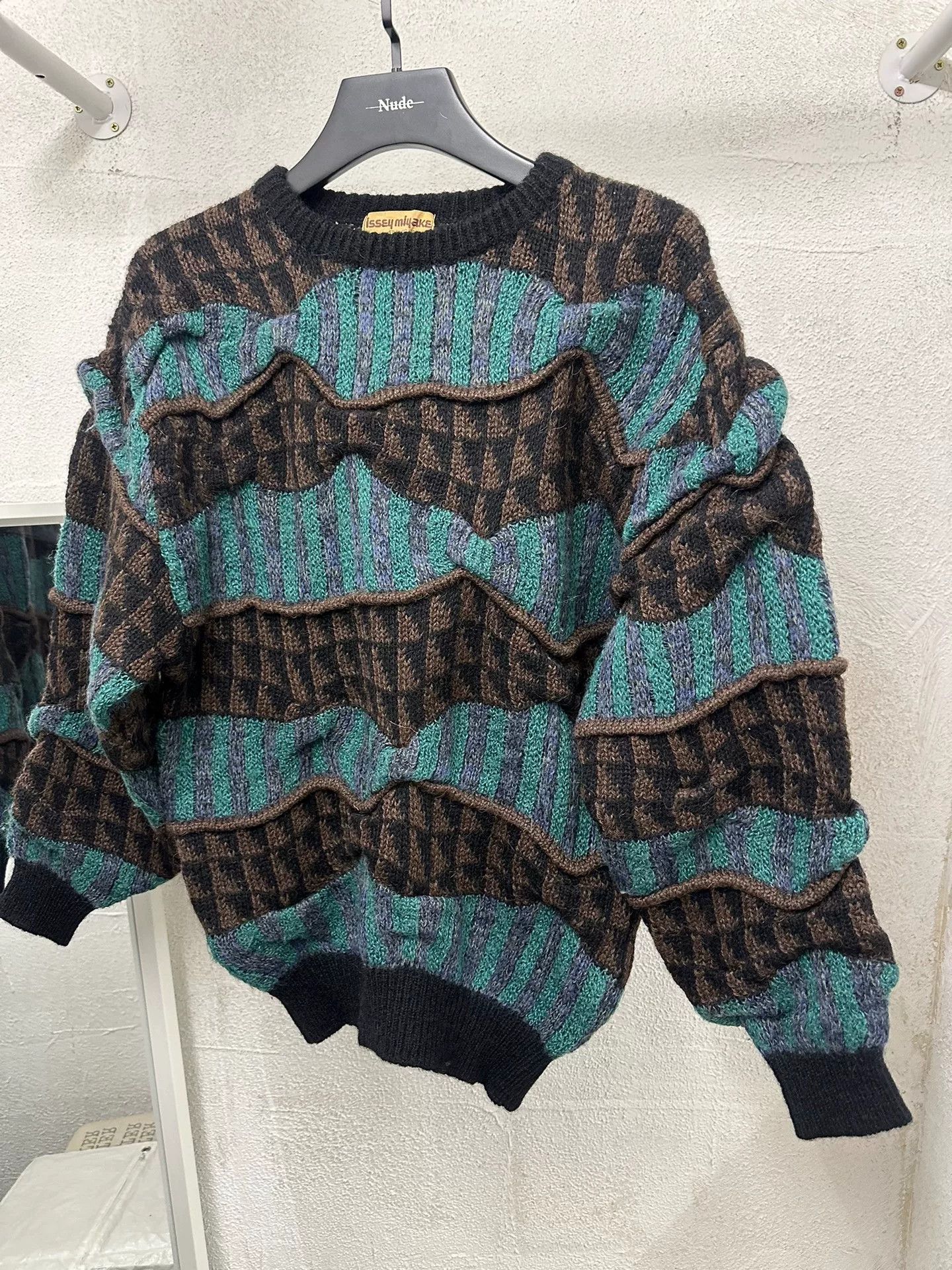 Issey Miyake Issey Miyake 80s Rare Textured Sweater Size US M / EU 48-50 / 2 - 2 Thumbnail