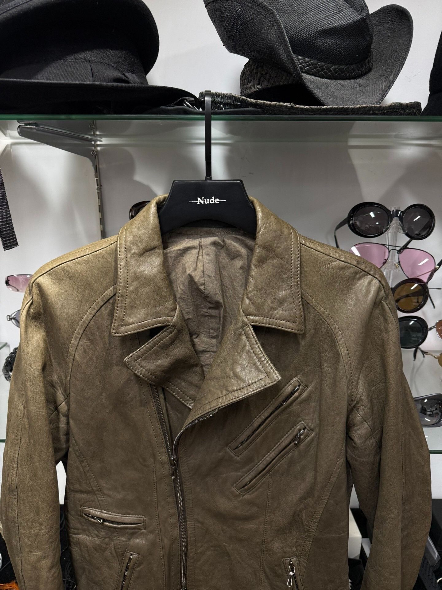 Rick Owens Olive Green Leather Jacket Size US M / EU 48-50 / 2 - 3 Thumbnail