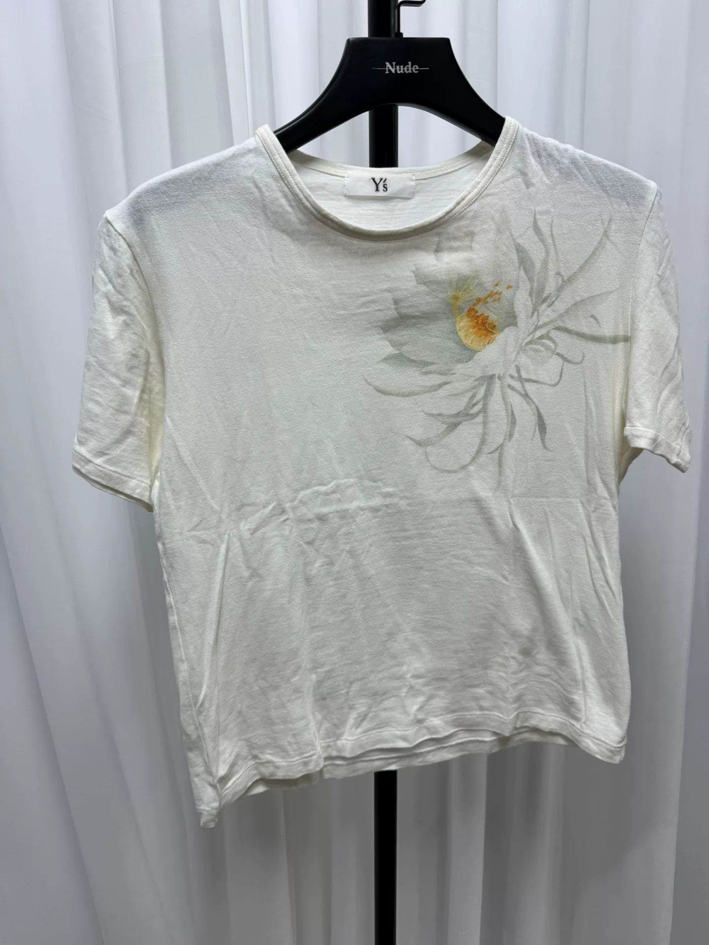 Yohji Yamamoto Yohji Yamamoto Floral Short Sleeve Tee Size US L / EU 52-54 / 3 - 4 Thumbnail