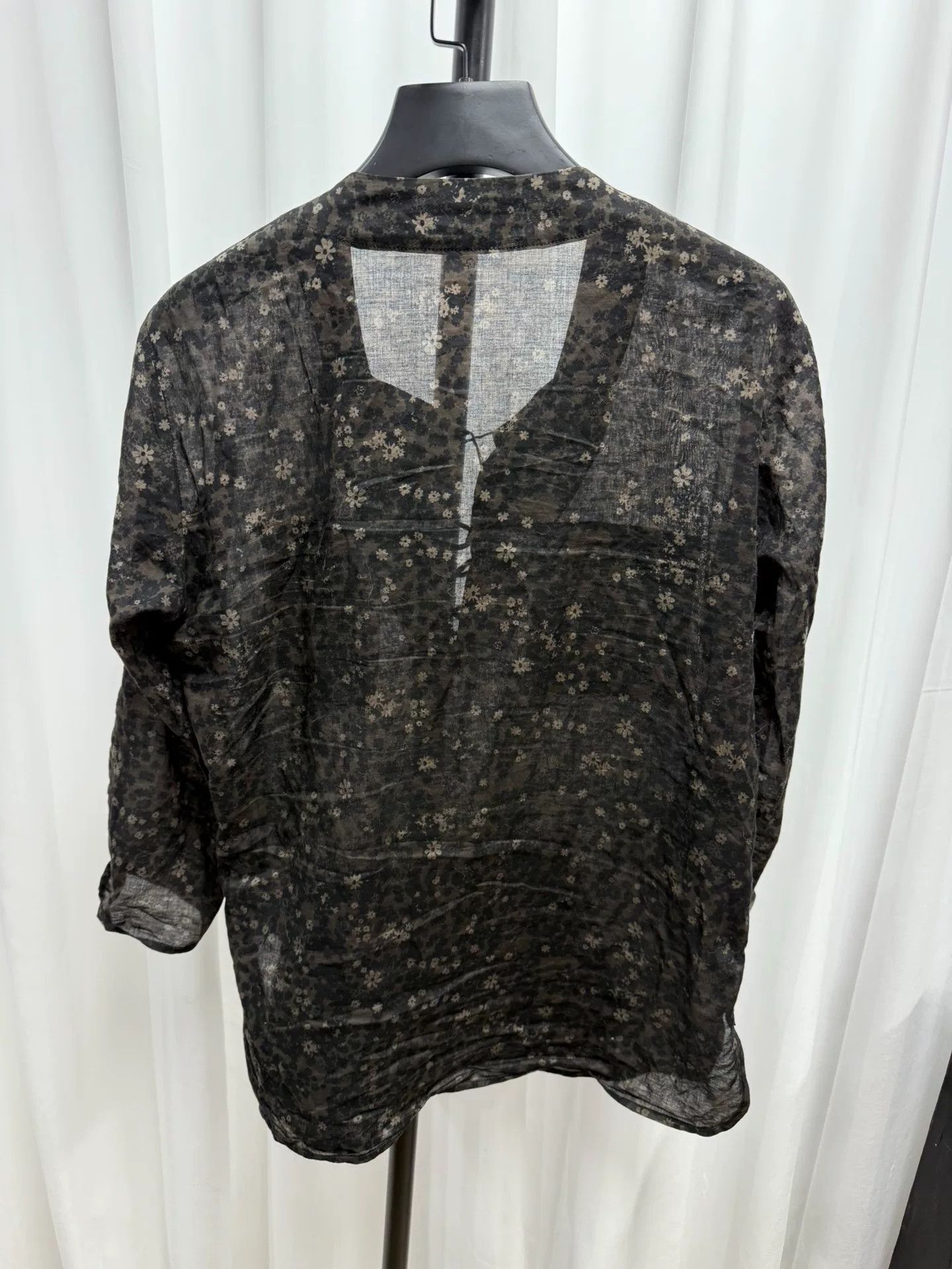 Comme des Garcons Floral Patterned Linen Blend Shirt Size US M / EU 48-50 / 2 - 4 Thumbnail
