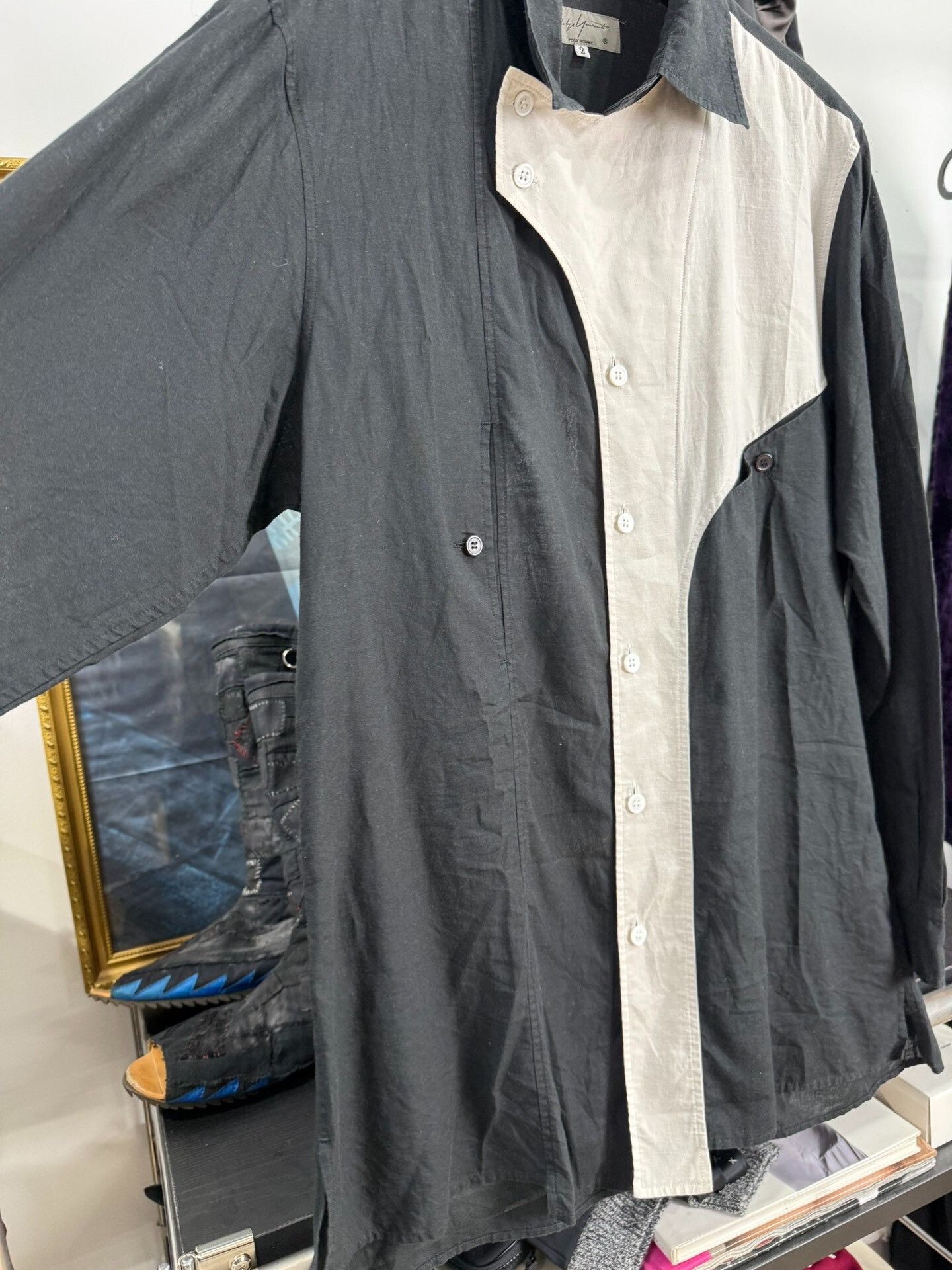 Yohji Yamamoto Yohji Yamamoto Pour Homme Shirt Size US XL / EU 56 / 4 - 7 Thumbnail