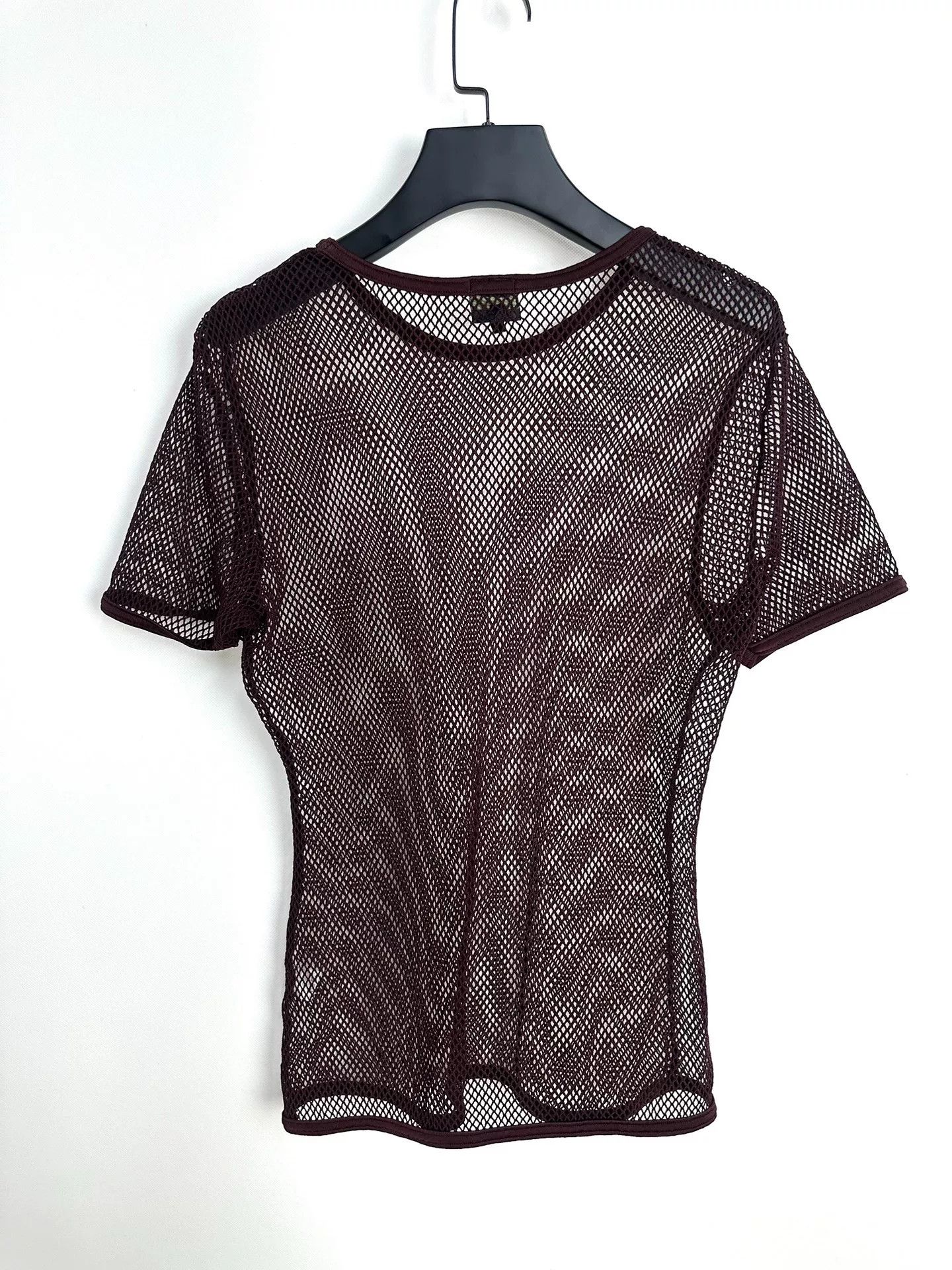 Jean Paul Gaultier Jean Paul Gaultier Red Mesh Top Size US L / EU 52-54 / 3 - 5 Thumbnail