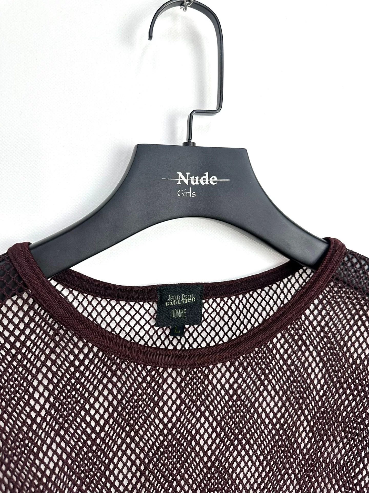 Jean Paul Gaultier Jean Paul Gaultier Red Mesh Top Size US L / EU 52-54 / 3 - 3 Thumbnail