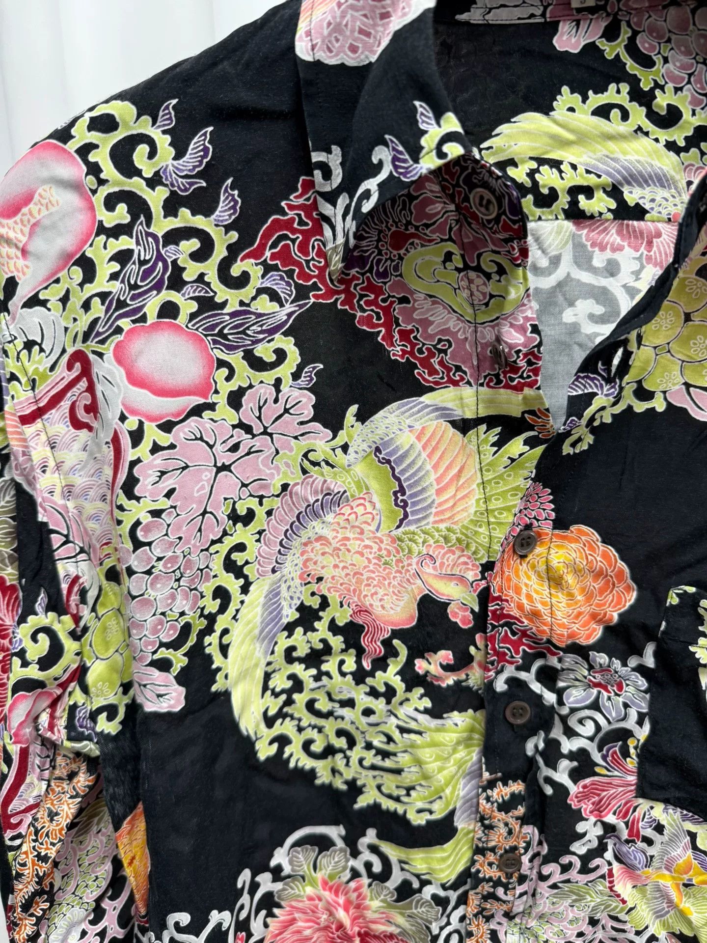 Yohji Yamamoto Yohji Yamamoto Men's Floral Shirt Size US L / EU 52-54 / 3 - 4 Thumbnail