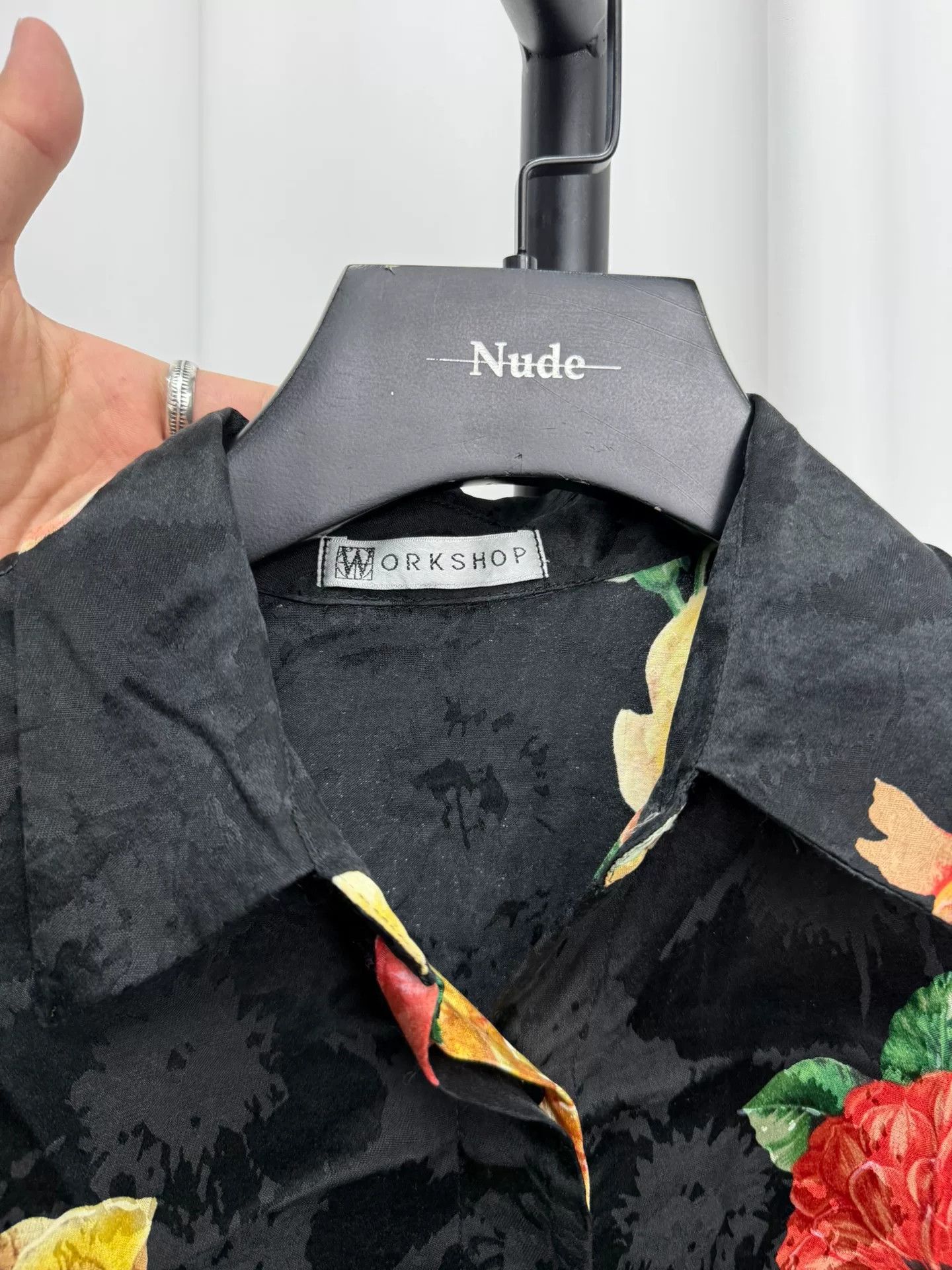 Yohji Yamamoto Yohji Yamamoto Floral Silk Shirt Size US L / EU 52-54 / 3 - 4 Thumbnail