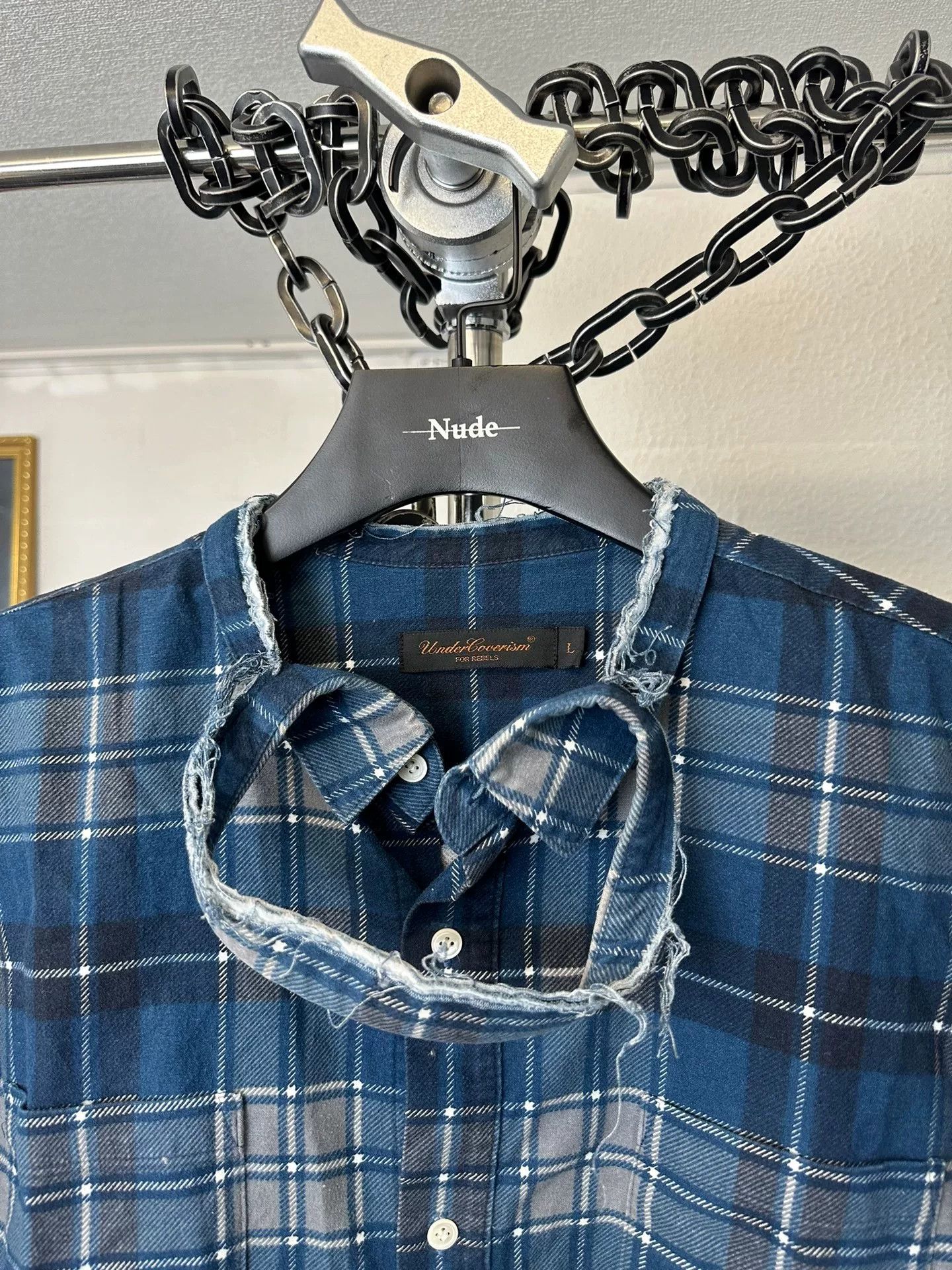 Comme des Garcons Undercover SCAB Distressed Collar Shirt Size US L / EU 52-54 / 3 - 8 Thumbnail
