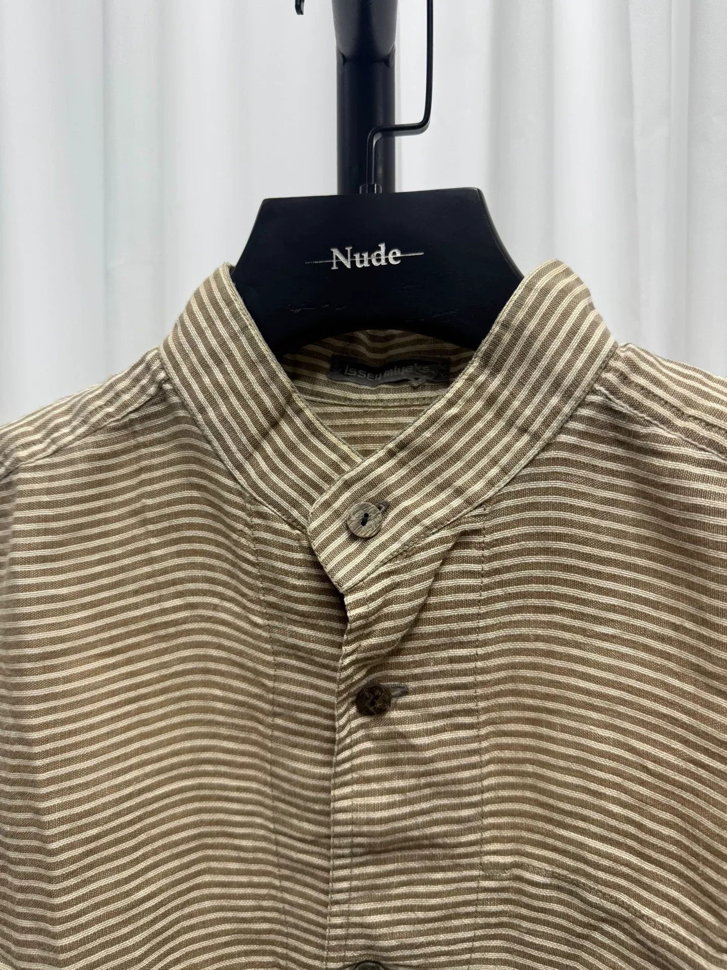 Issey Miyake Issey Miyake Striped Linen Shirt Size US M / EU 48-50 / 2 - 2 Thumbnail