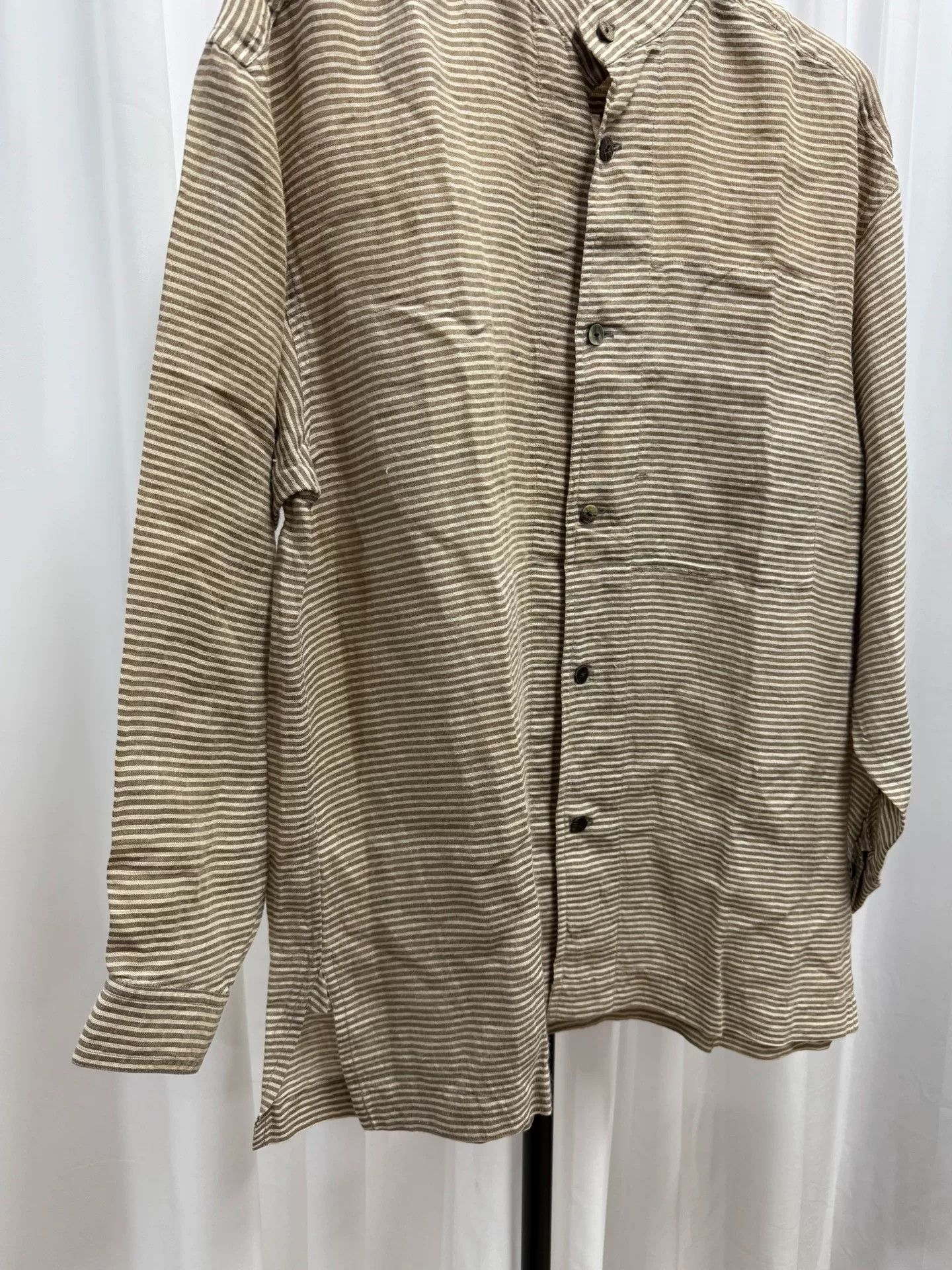 Issey Miyake Issey Miyake Striped Linen Shirt Size US M / EU 48-50 / 2 - 4 Thumbnail