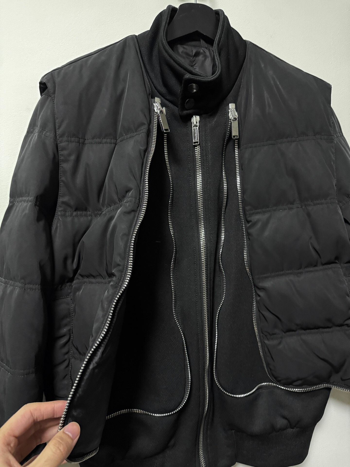 Dirk Bikkembergs Dirk Bikkembergs Three-Zip Down Jacket Size US M / EU 48-50 / 2 - 5 Thumbnail
