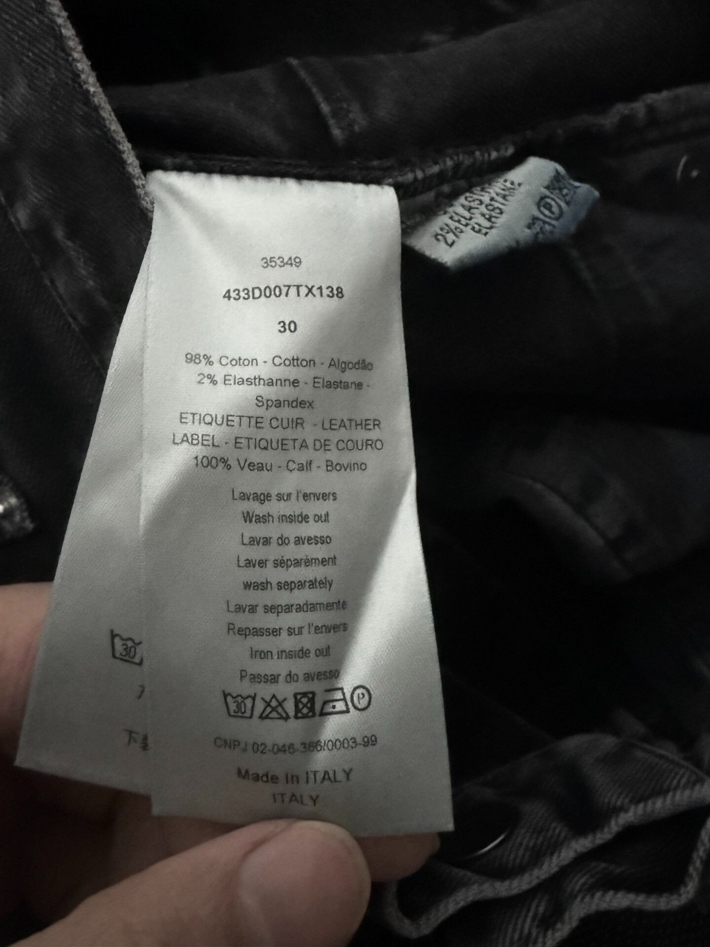 Dior Dior Homme Black Denim Jeans Size 30 Size US 30 / EU 46 - 6 Thumbnail