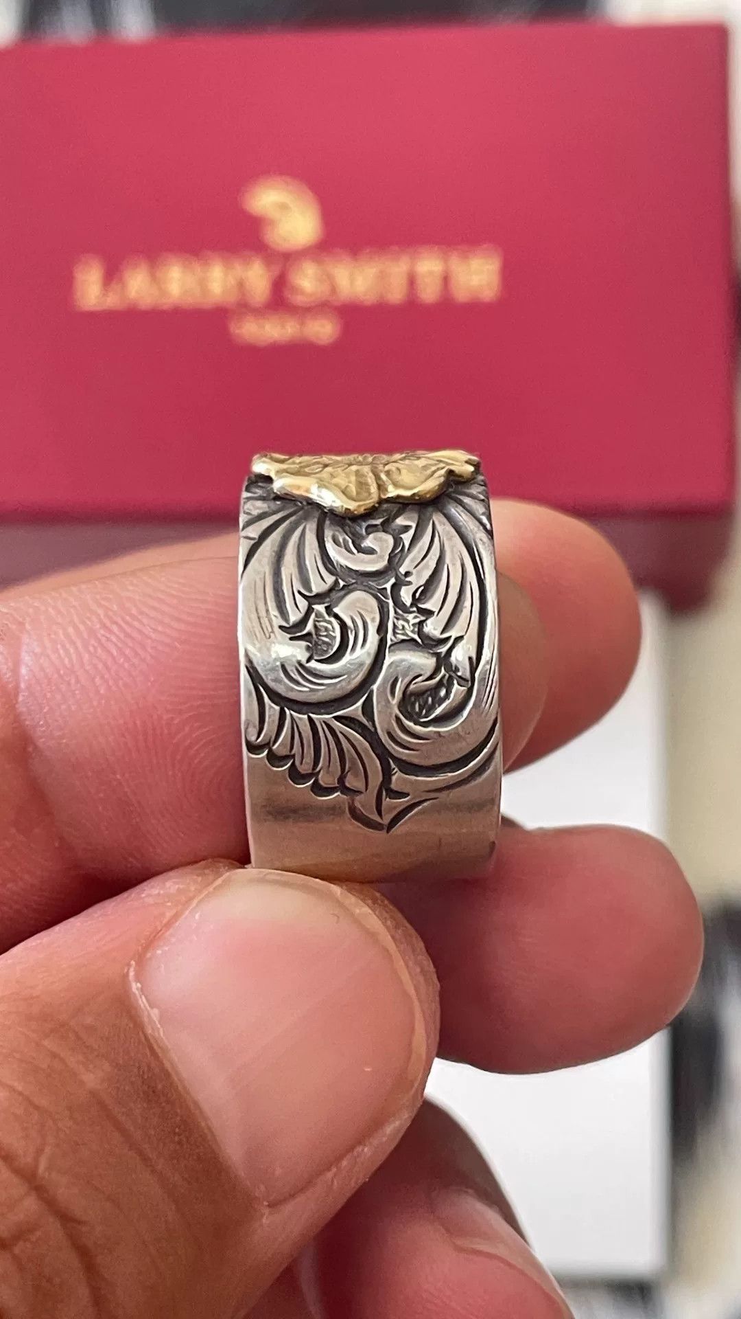 Larry Smith Larry Smith 18K Zircon Wide Ring Size ONE SIZE - 3 Thumbnail