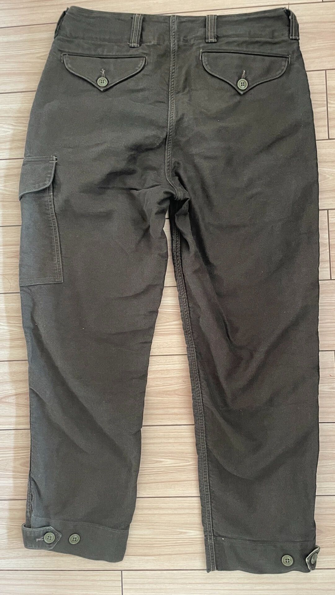Freewheelers FREEWHEELERS Herringbone Olive Military Pants Size US 32 / EU 48 - 4 Thumbnail