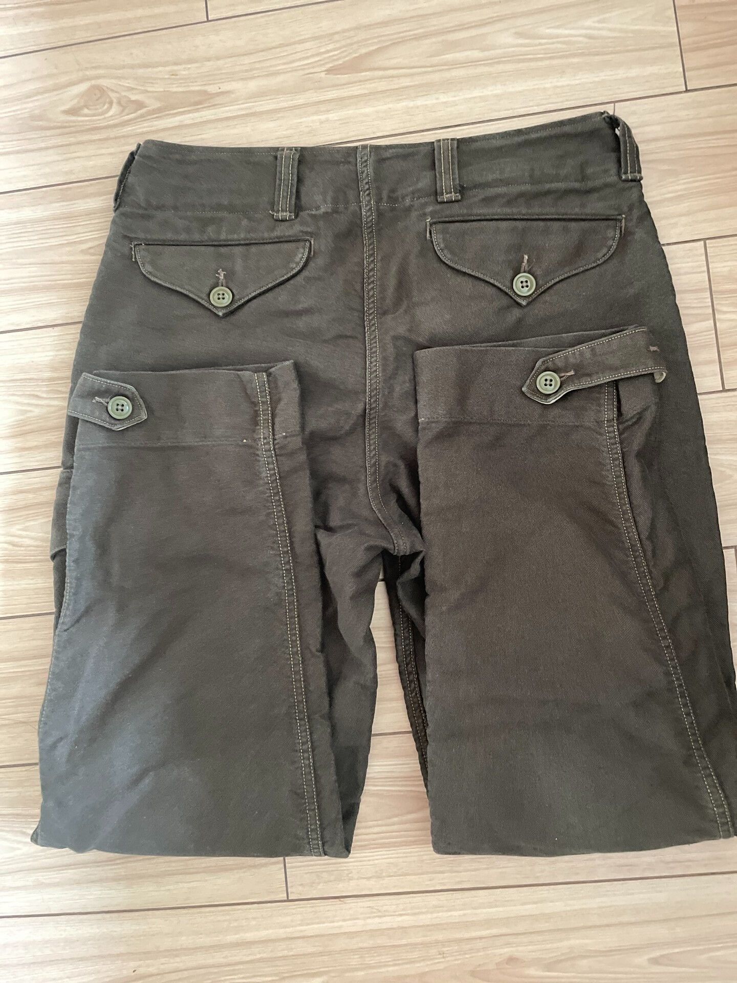 Freewheelers FREEWHEELERS Herringbone Olive Military Pants Size US 32 / EU 48 - 7 Thumbnail