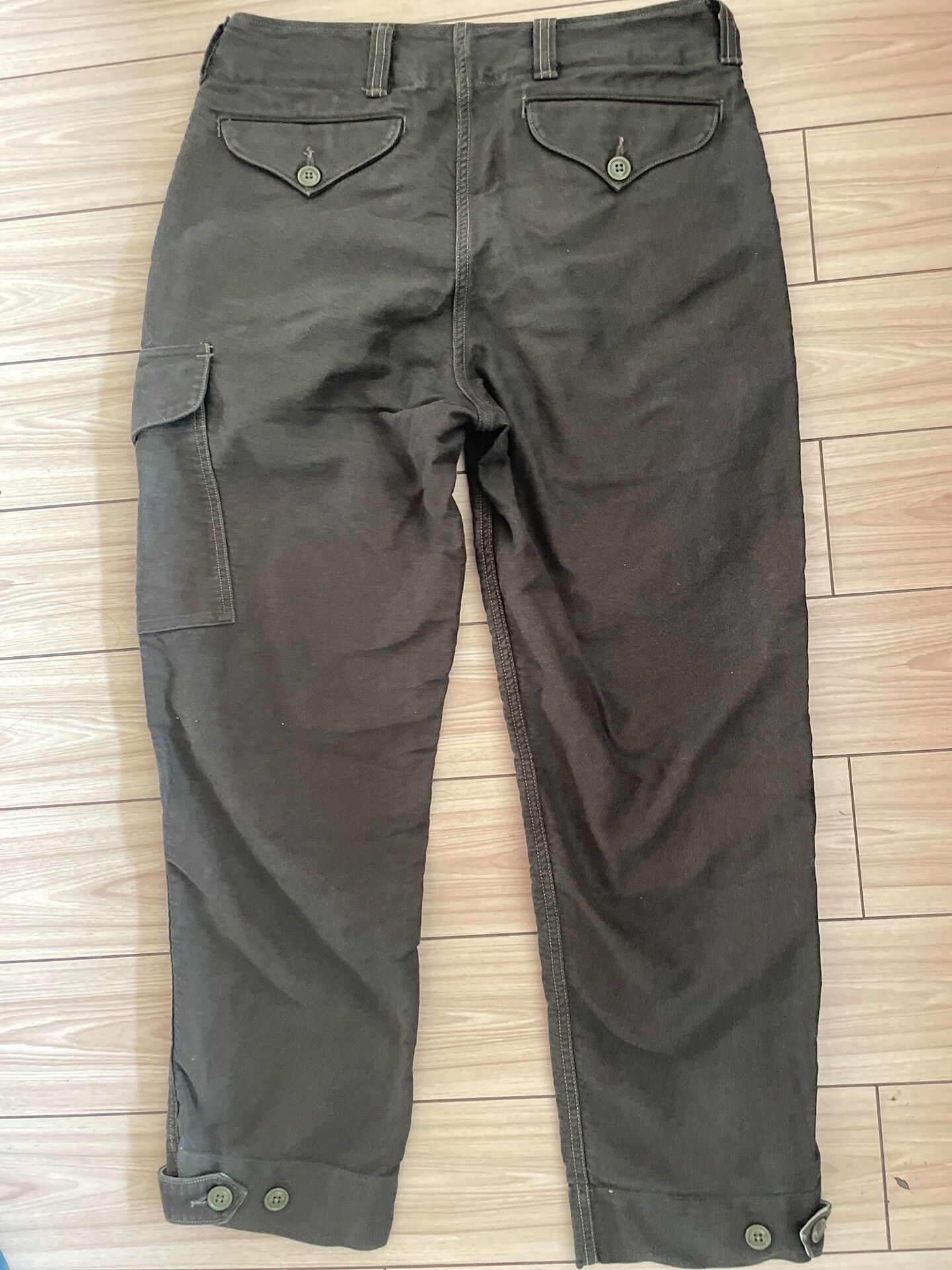 Freewheelers FREEWHEELERS Herringbone Olive Military Pants Size US 32 / EU 48 - 6 Thumbnail