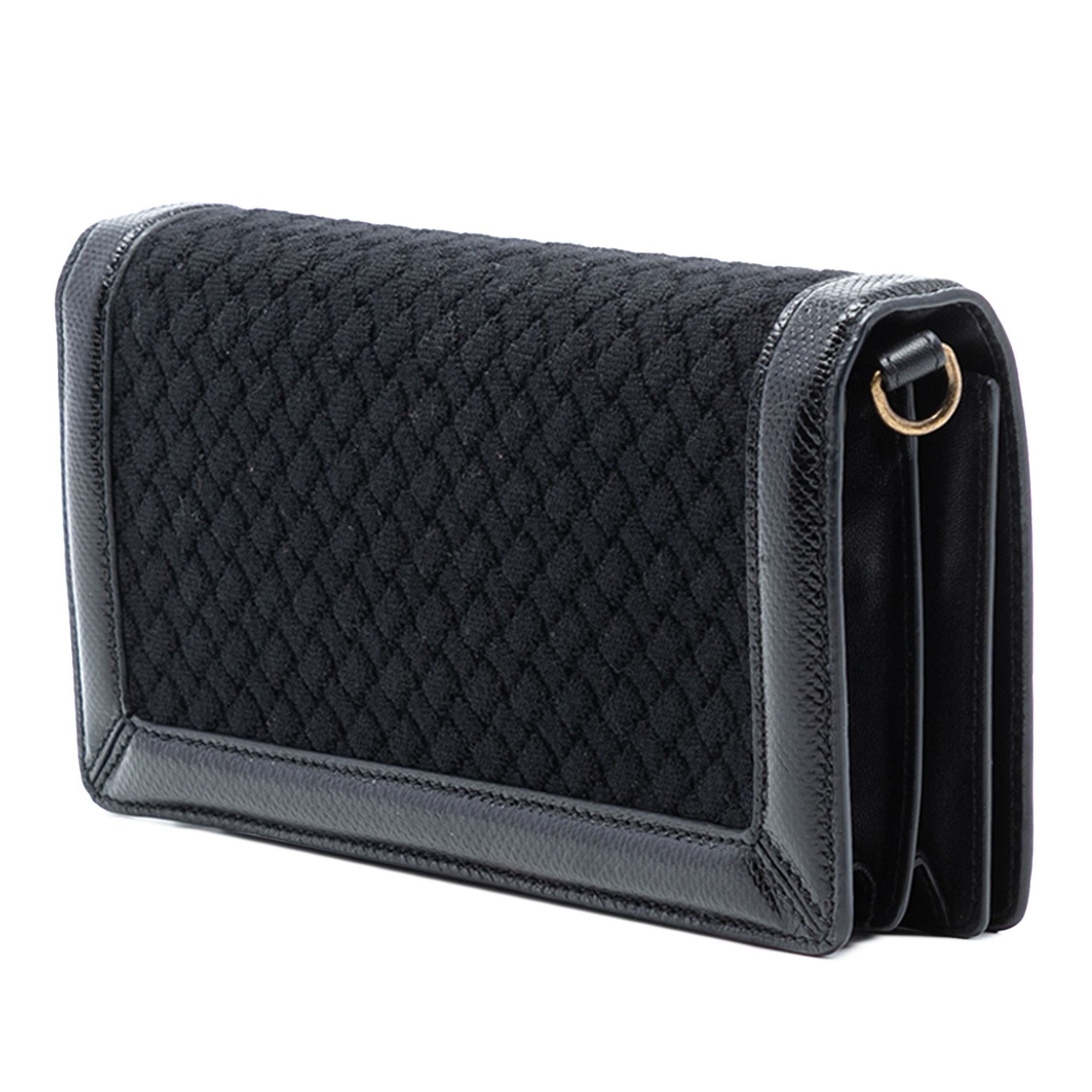 Bottega Veneta Bottega Veneta Karung Trimmed Knit Intrecciato Knot Clutch On Chain Size ONE SIZE - 2 Thumbnail
