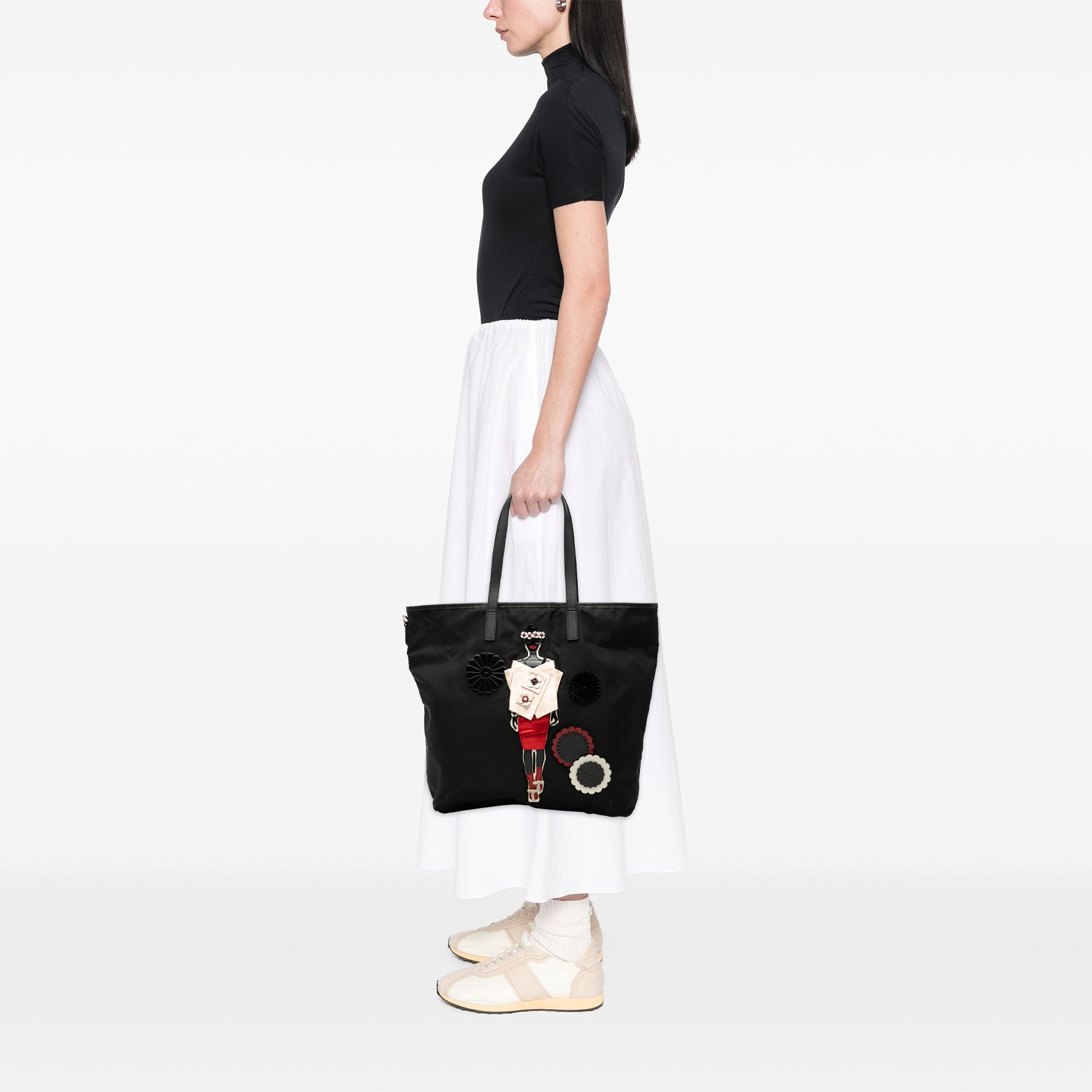 Prada Prada Saffiano Trimmed Tessuto Applique Tote Size ONE SIZE - 6 Thumbnail