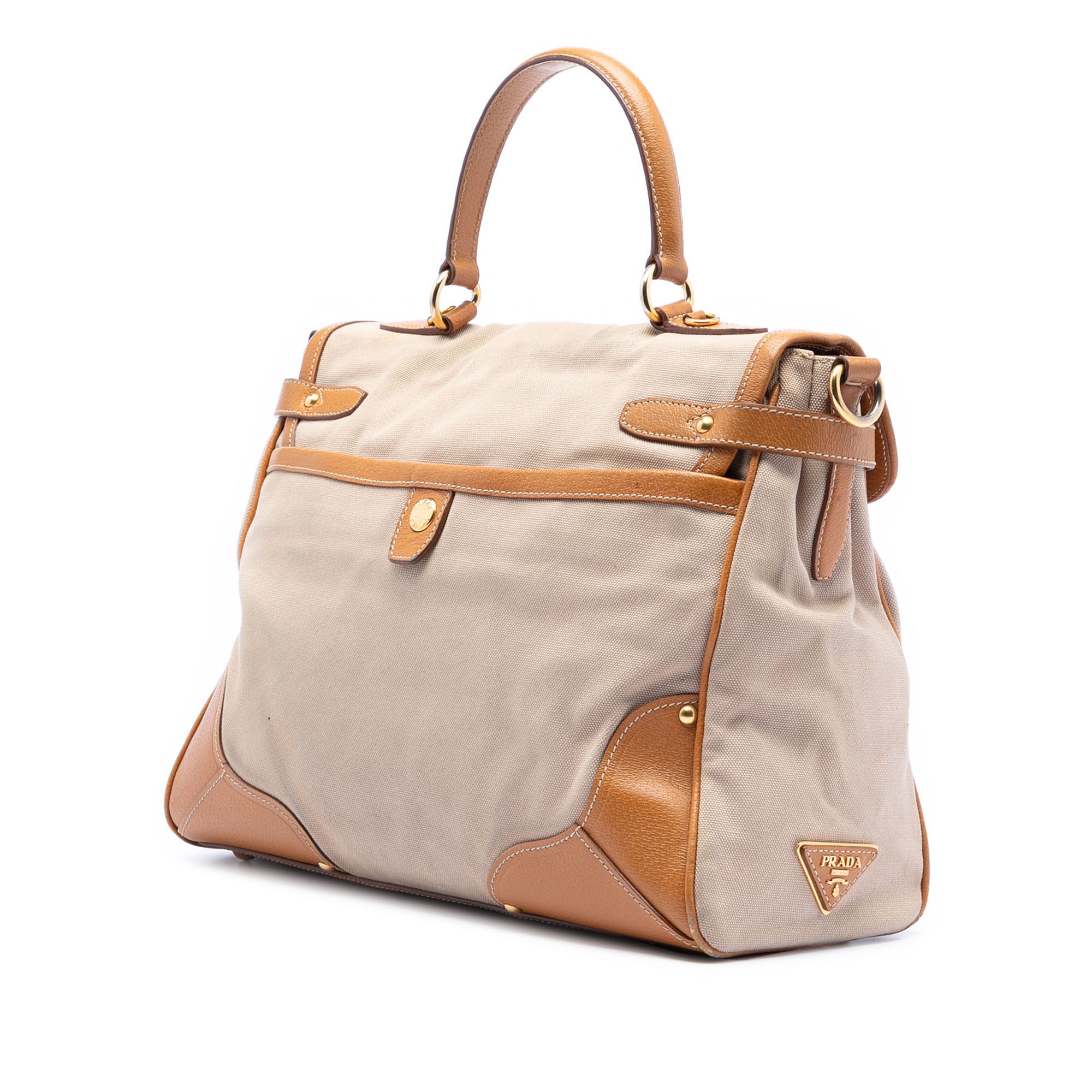 Prada Prada Cinghiale Trimmed Canapa Top Handle Bag Size ONE SIZE - 2 Thumbnail