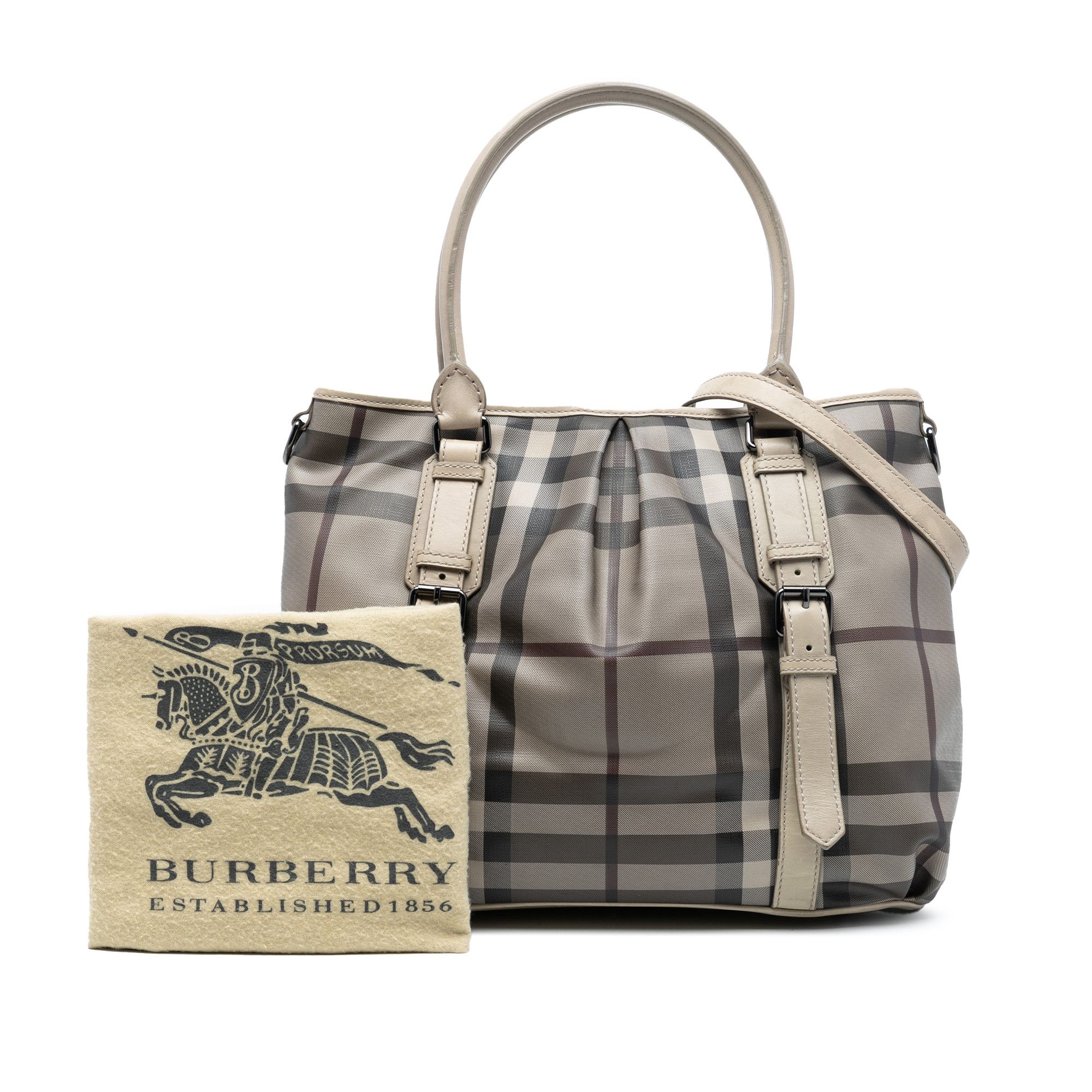 Burberry Burberry Smoke Check Coated Canvas Northfield Satchel Size ONE SIZE - 8 Thumbnail