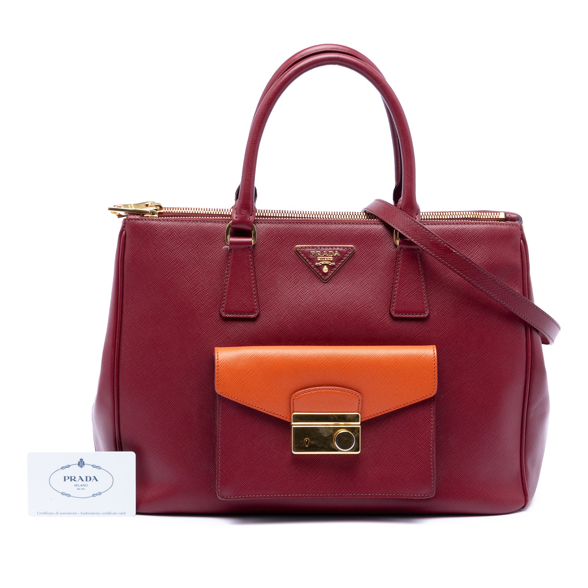 Prada Prada Saffiano Lux Galleria Double Zip Front Pocket Satchel Size ONE SIZE - 8 Thumbnail