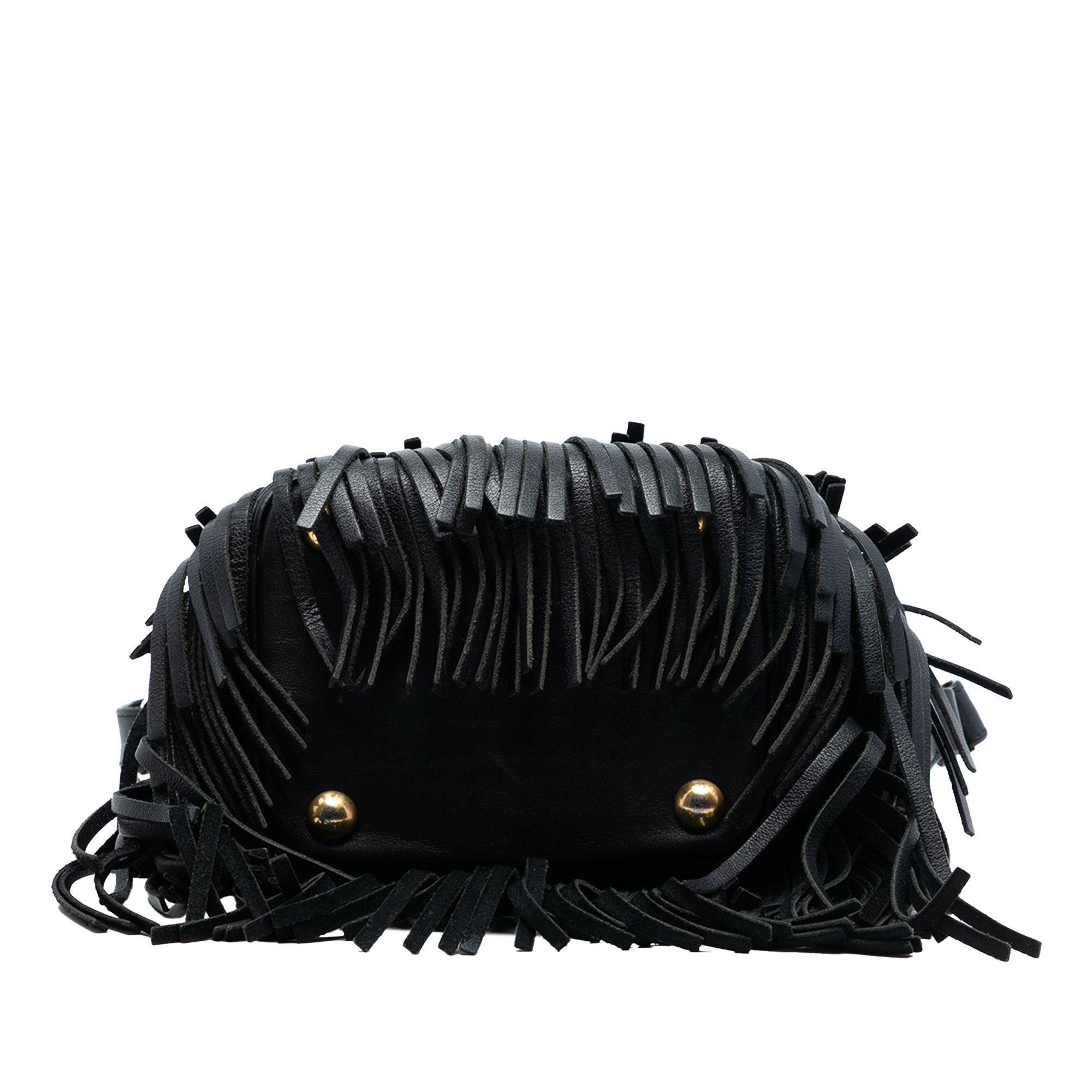Yves Saint Laurent Yves Saint Laurent Small Calfskin Emmanuelle Fringe Bucket Bag Size ONE SIZE - 3 Thumbnail