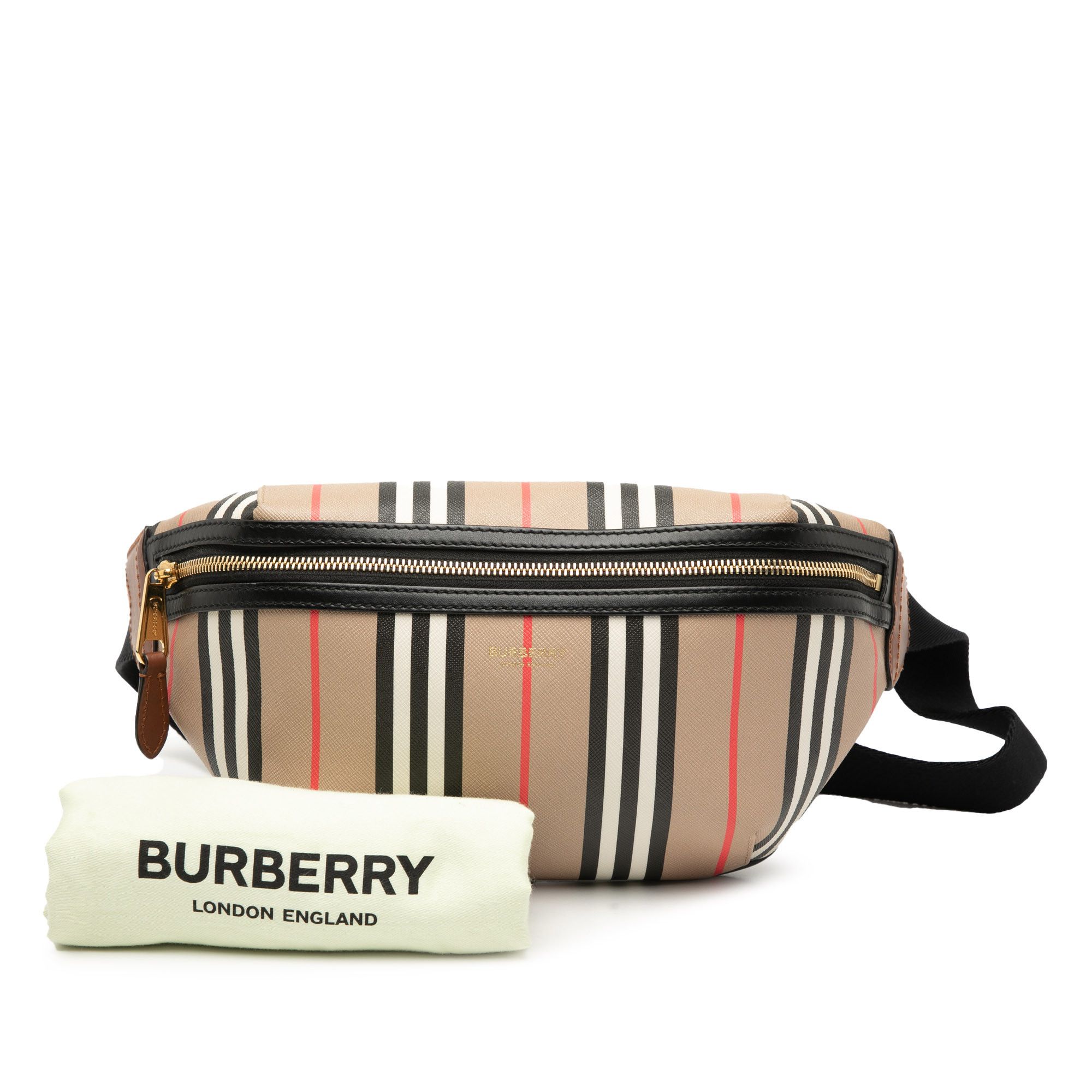 Burberry Burberry Icon Stripe Coated Canvas Sonny Belt Bag Size ONE SIZE - 8 Thumbnail