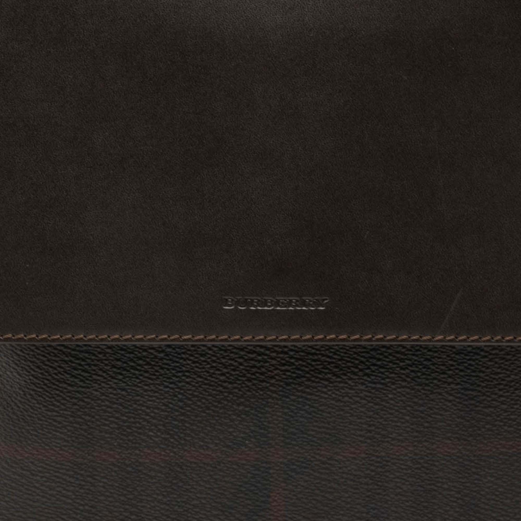Burberry Burberry Smoke Check Coated Canvas and Leather Crossbody Size ONE SIZE - 7 Thumbnail