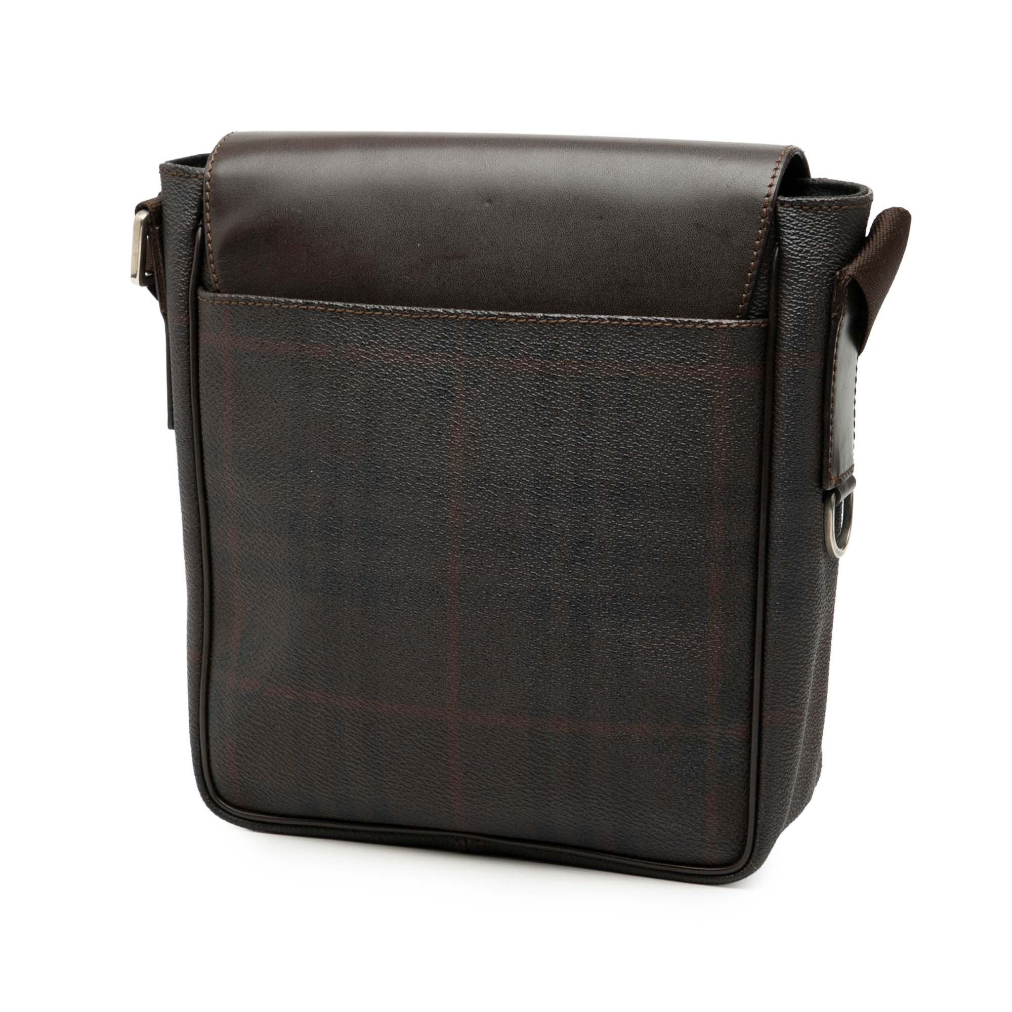 Burberry Burberry Smoke Check Coated Canvas and Leather Crossbody Size ONE SIZE - 2 Thumbnail