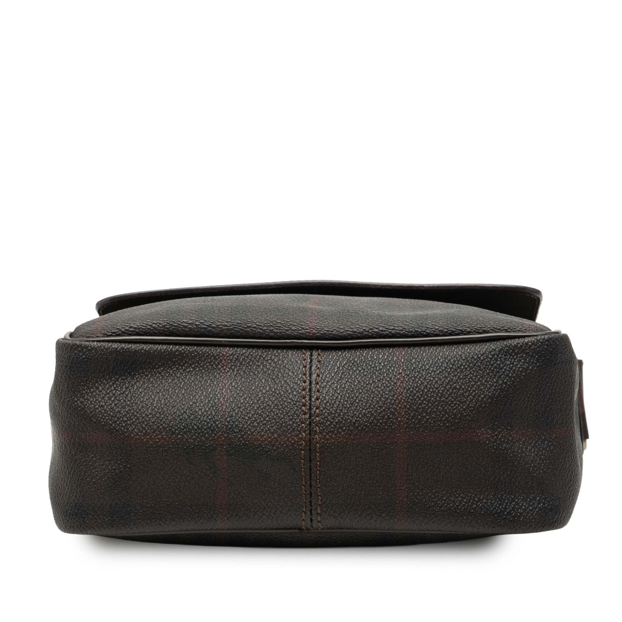 Burberry Burberry Smoke Check Coated Canvas and Leather Crossbody Size ONE SIZE - 3 Thumbnail
