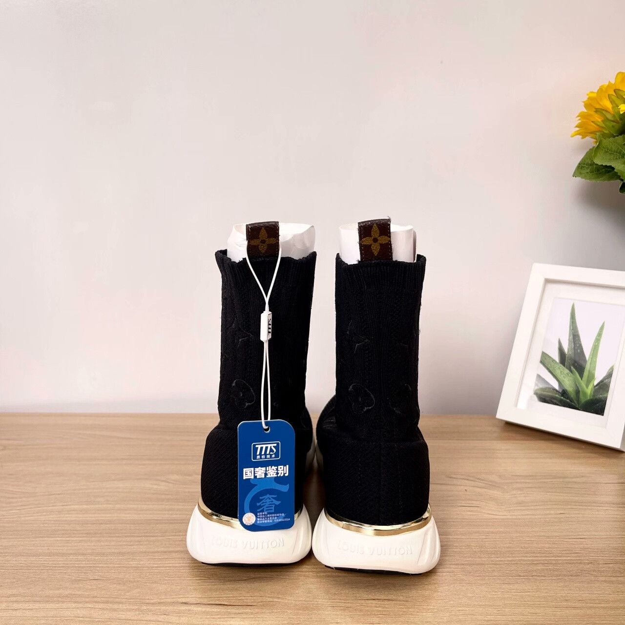 Louis Vuitton LV Aftergame Black Monogram Sock Shoes Size US 9 / EU 42 - 3 Thumbnail